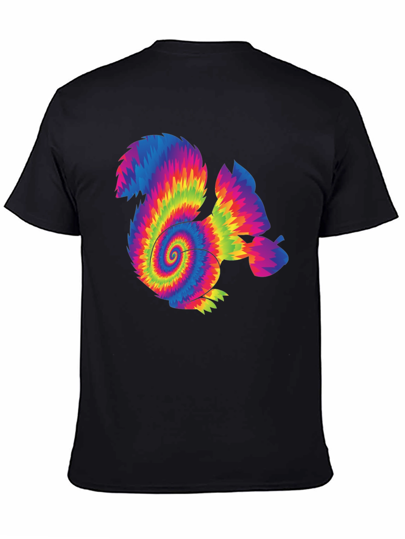 Psychedelic Tie-Dye Squirrel Graphic T-Shirt