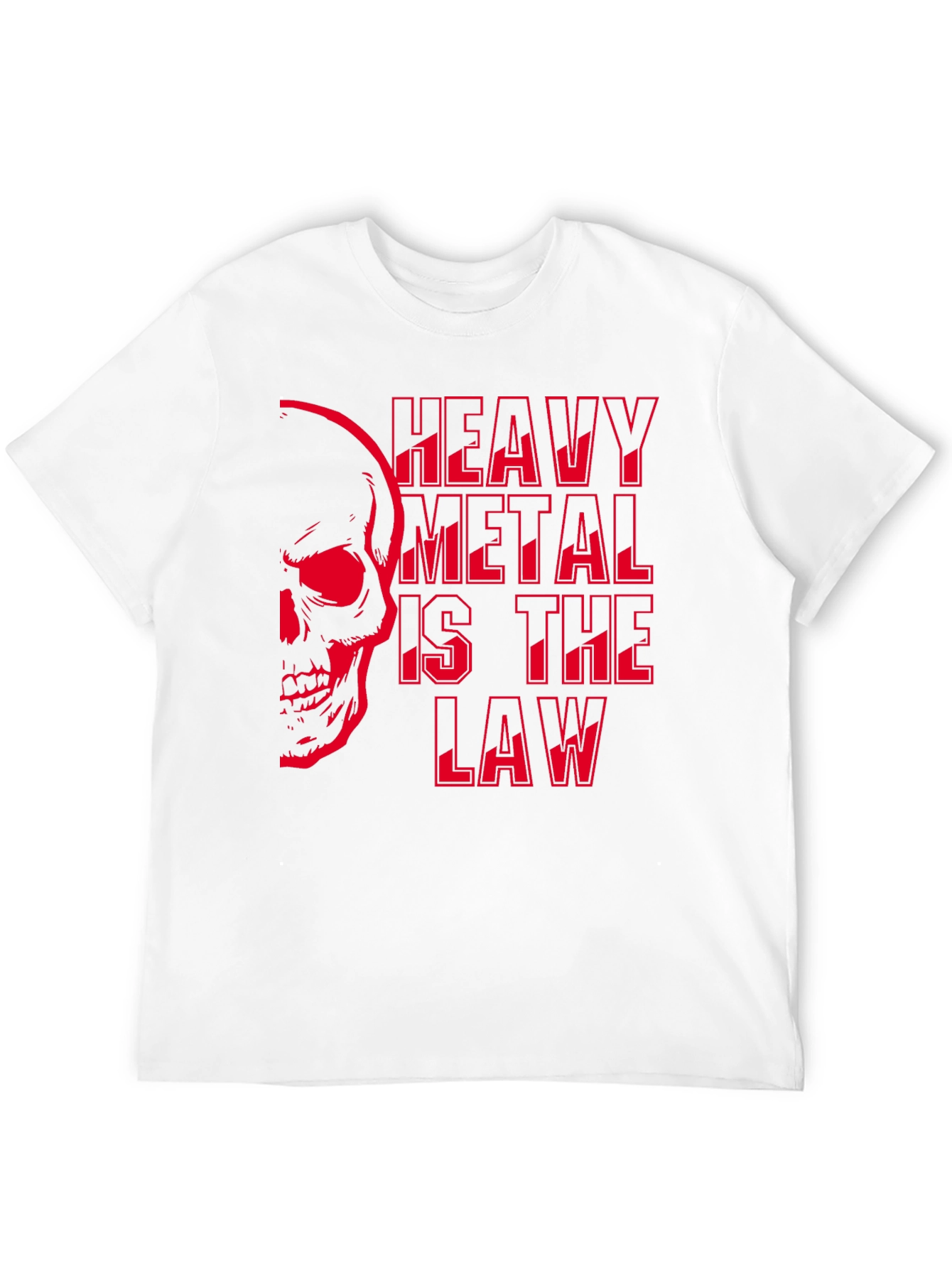 Heavy Metal Law Skull Graphic T-Shirt