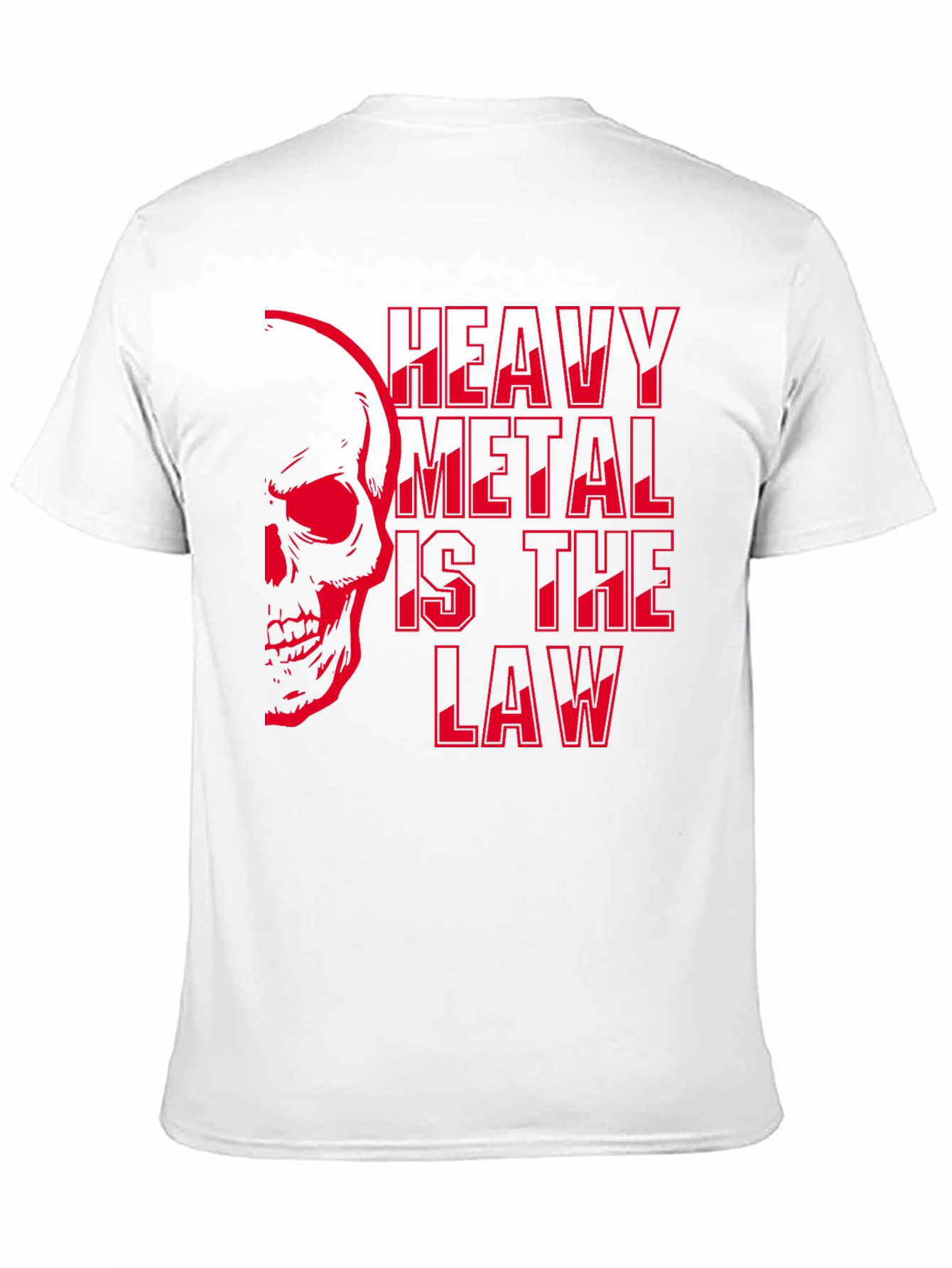 Heavy Metal Law Skull Graphic T-Shirt