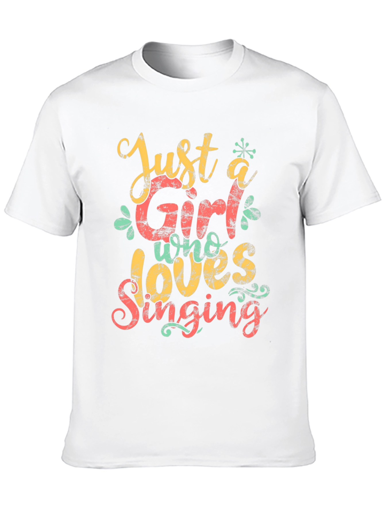 Just a Girl Who Loves Singing Black T-Shirt