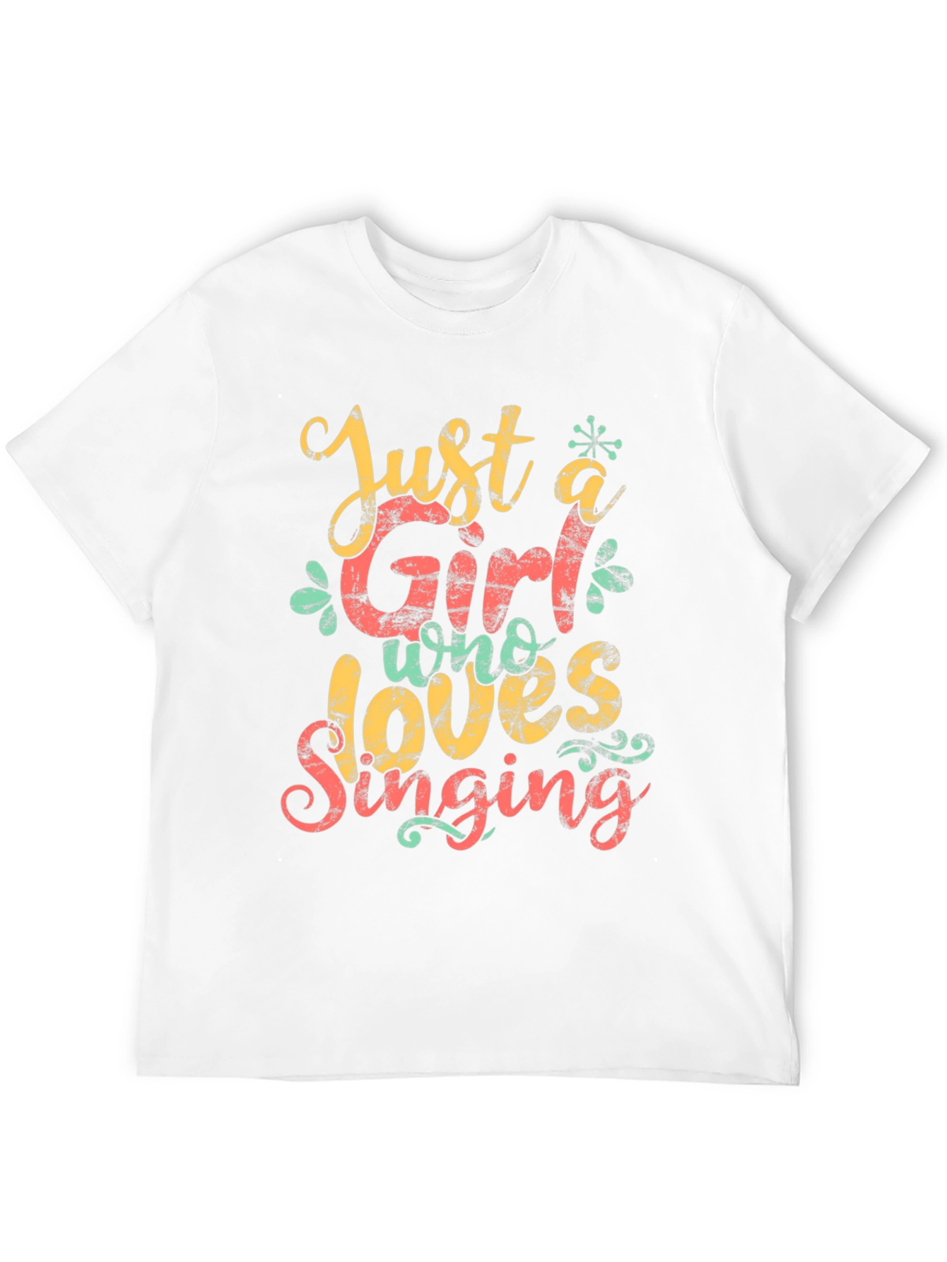 Just a Girl Who Loves Singing Black T-Shirt