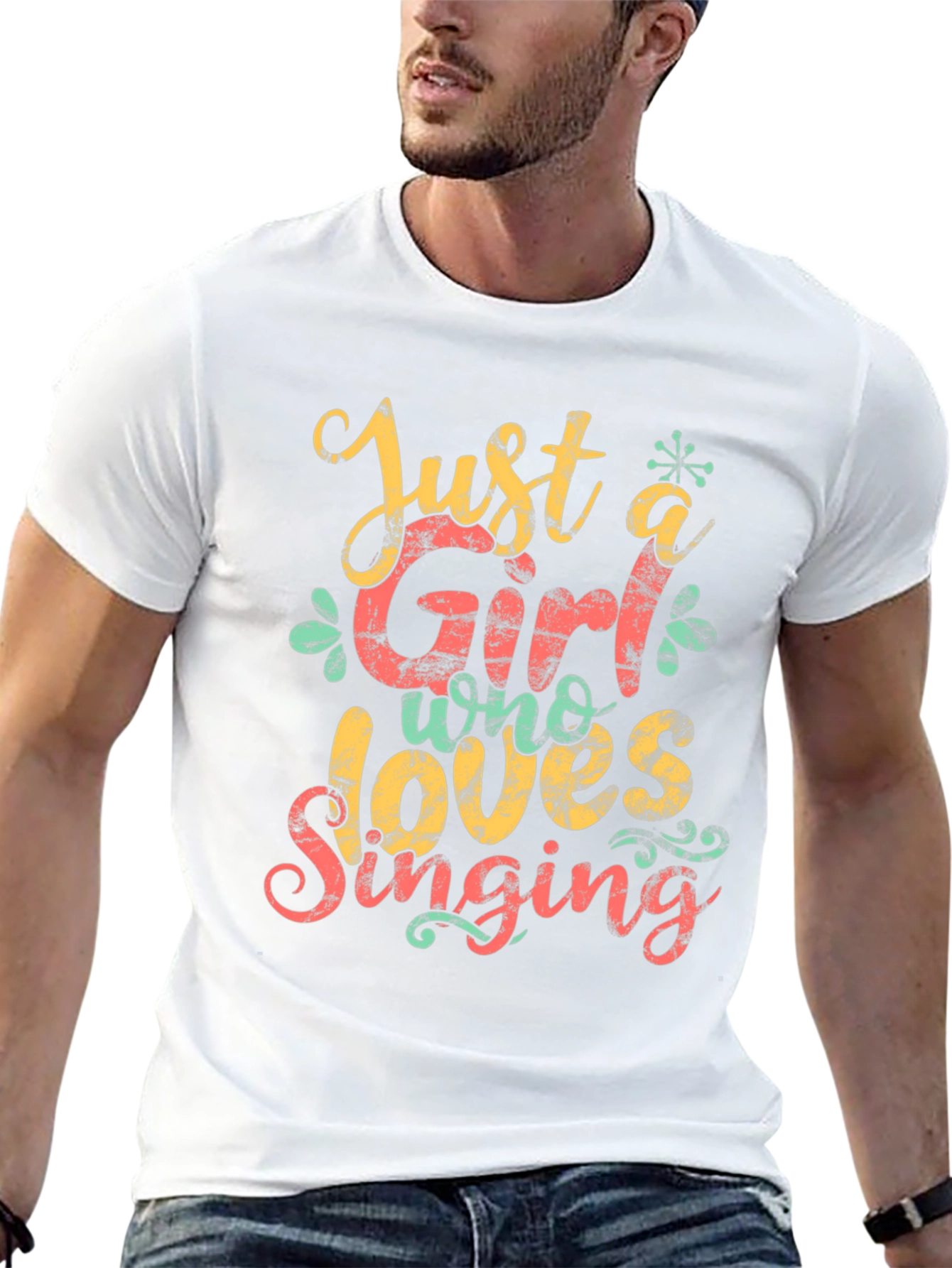 Just a Girl Who Loves Singing Black T-Shirt