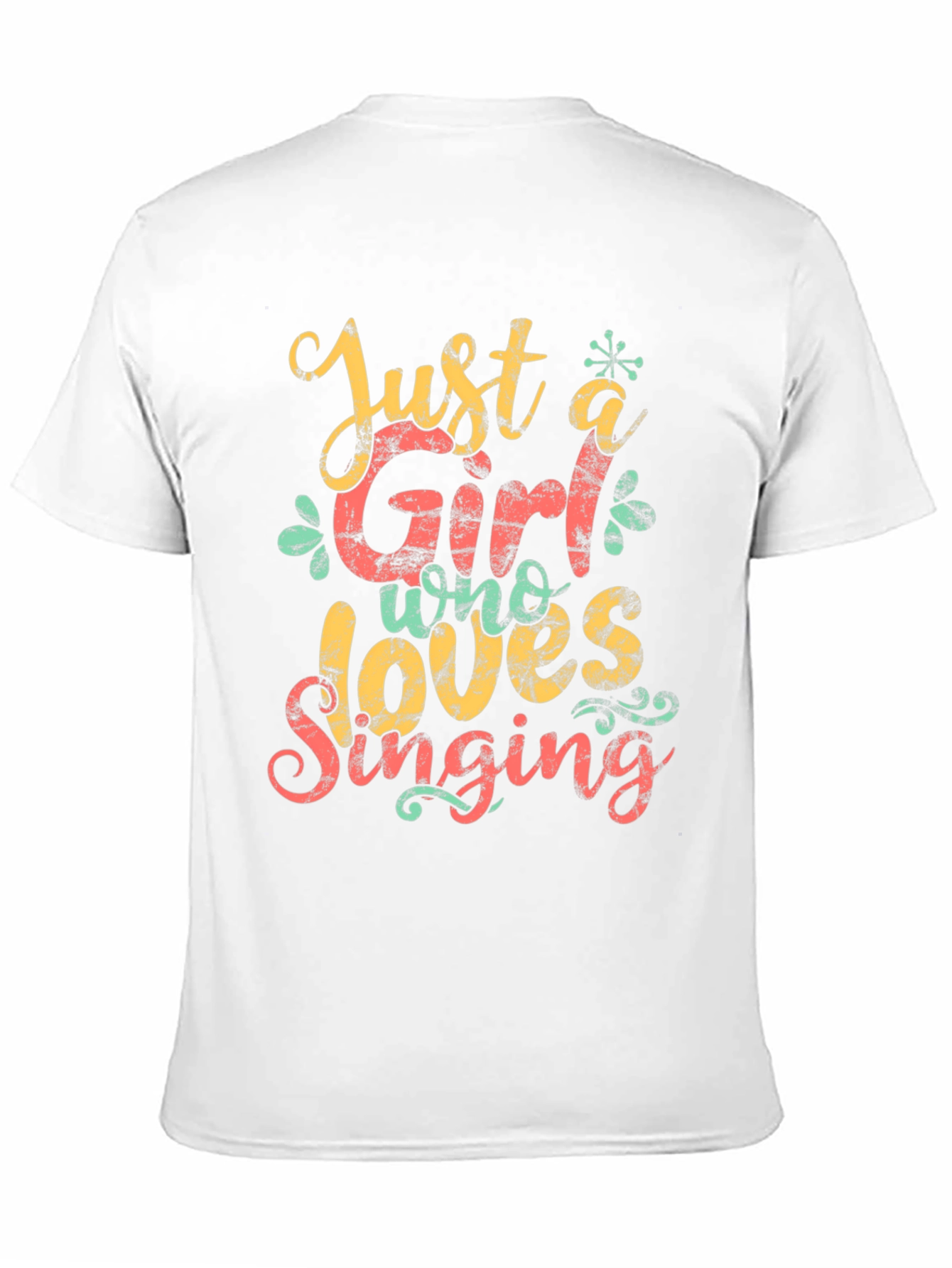 Just a Girl Who Loves Singing Black T-Shirt