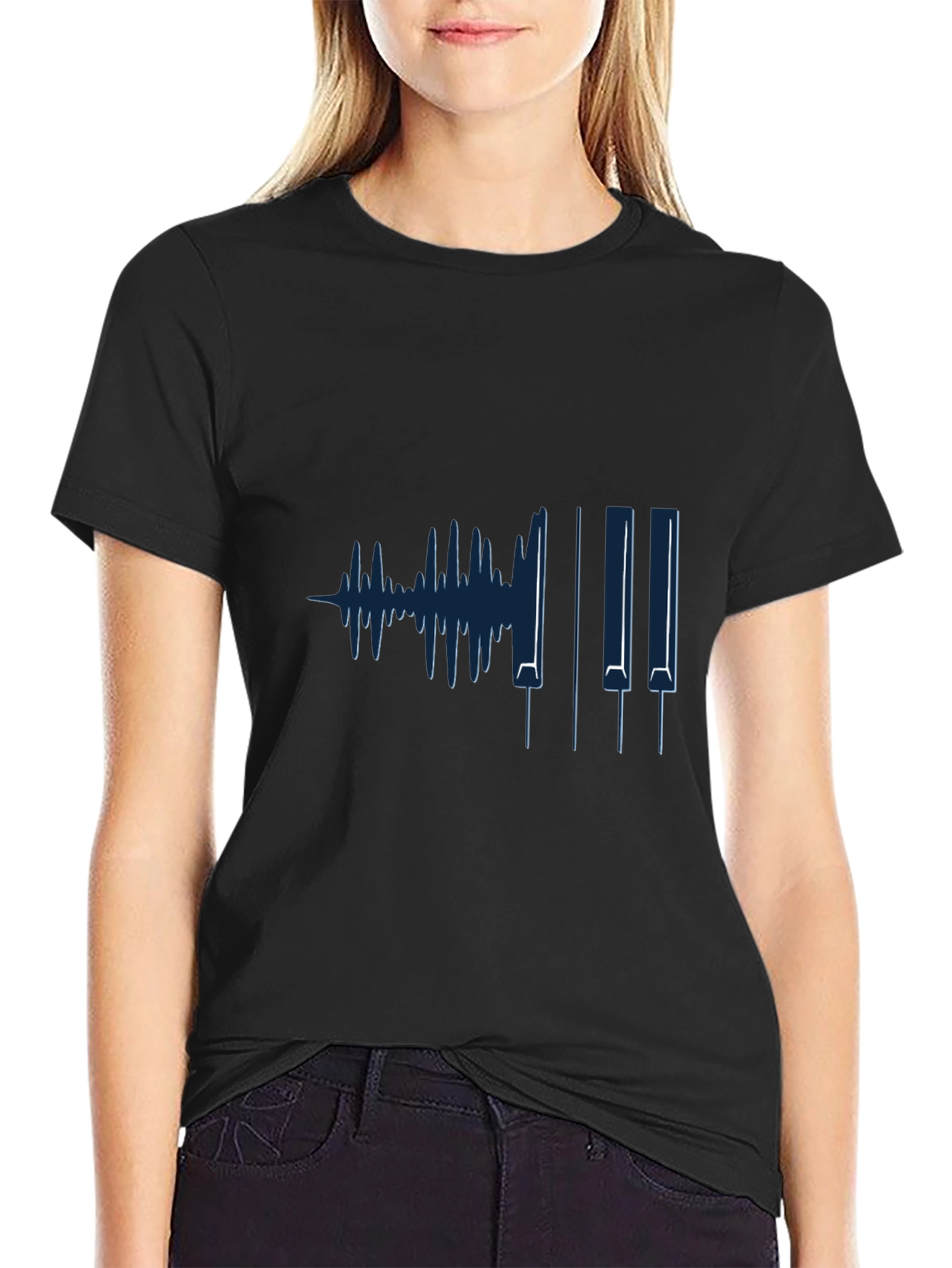 Piano Keys & Waveform Graphic Tee