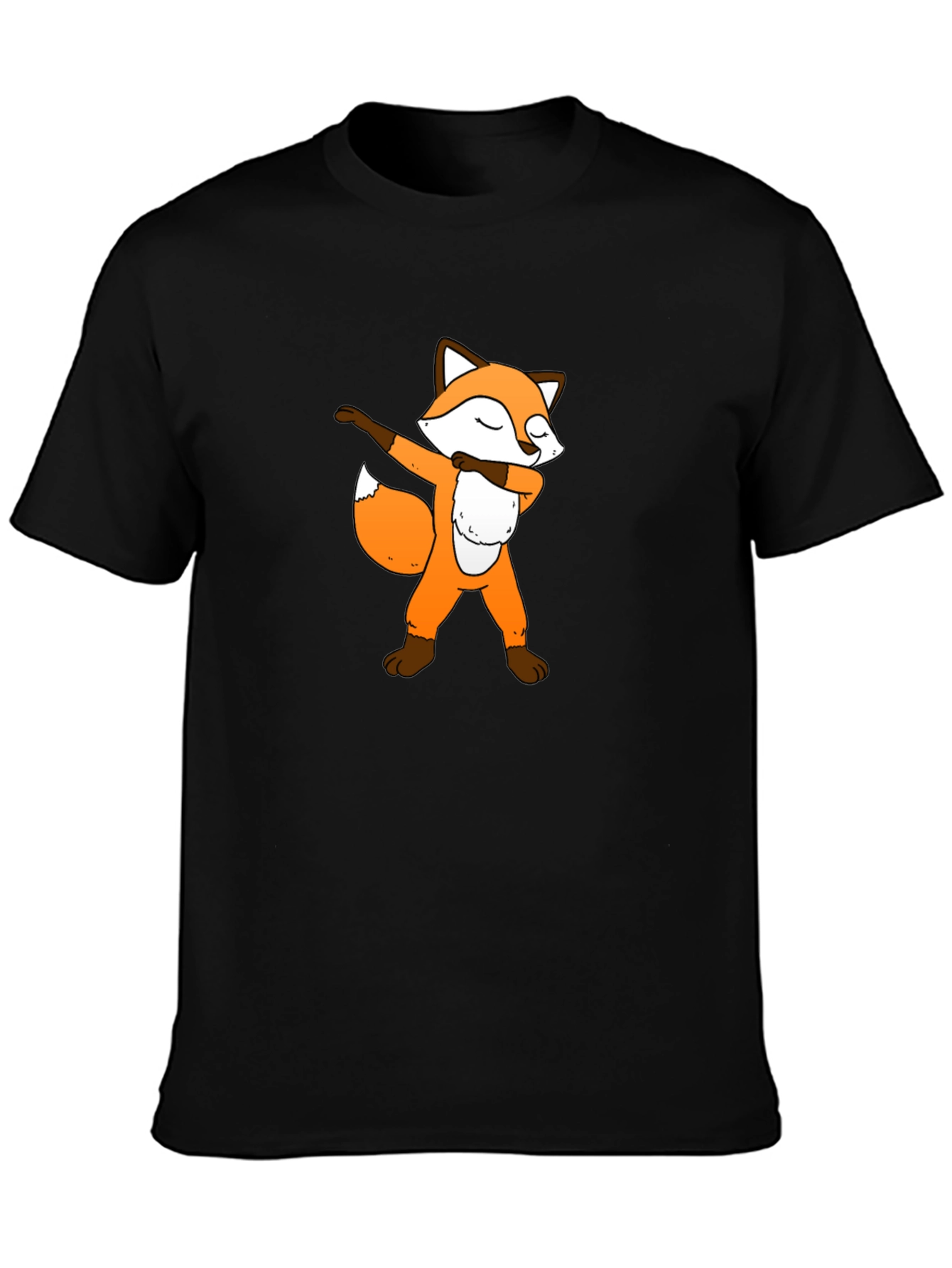 Dabbing Fox Black Graphic Tee