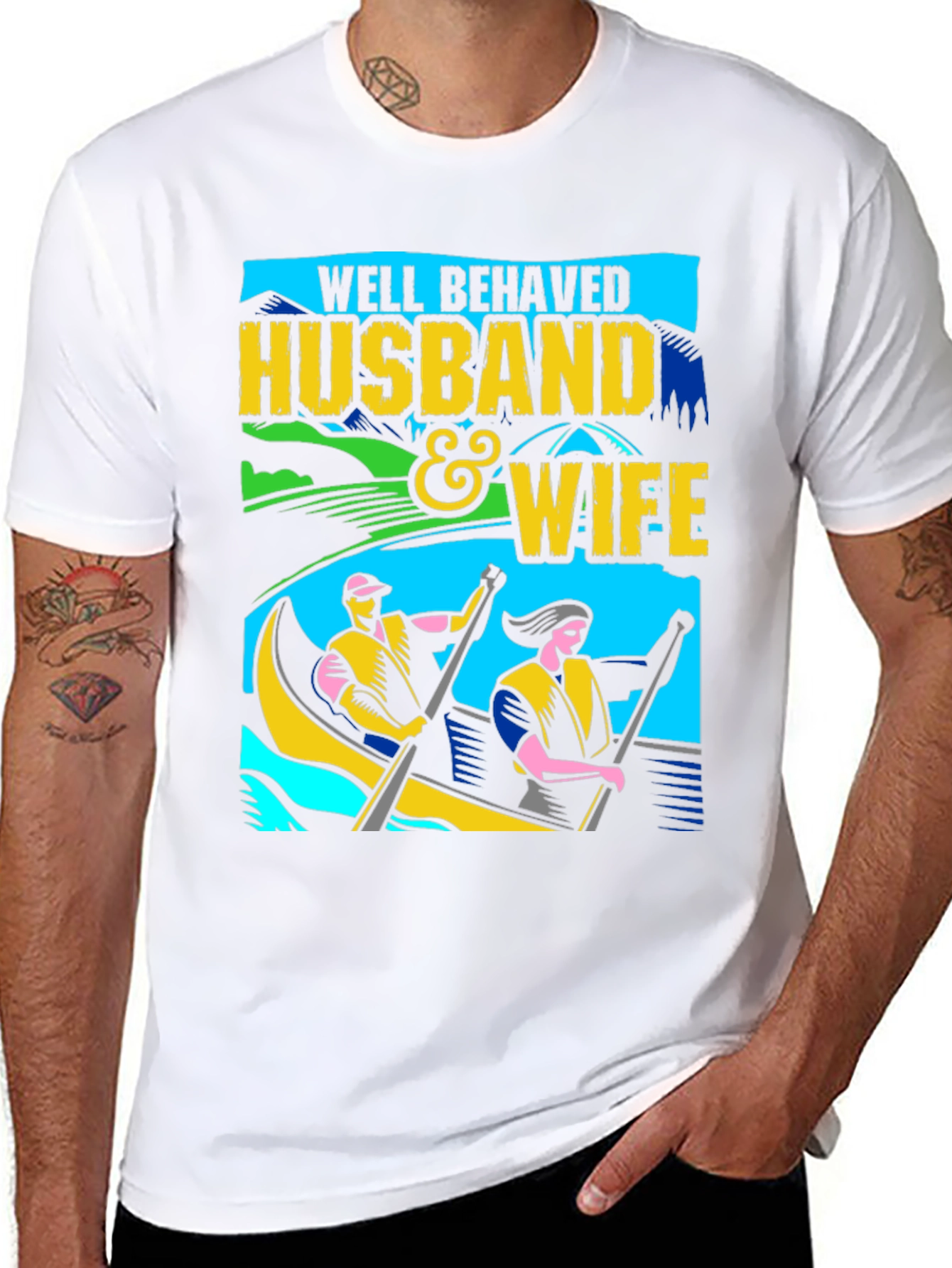 Well Behaved Husband & Wife Rowing T-Shirt