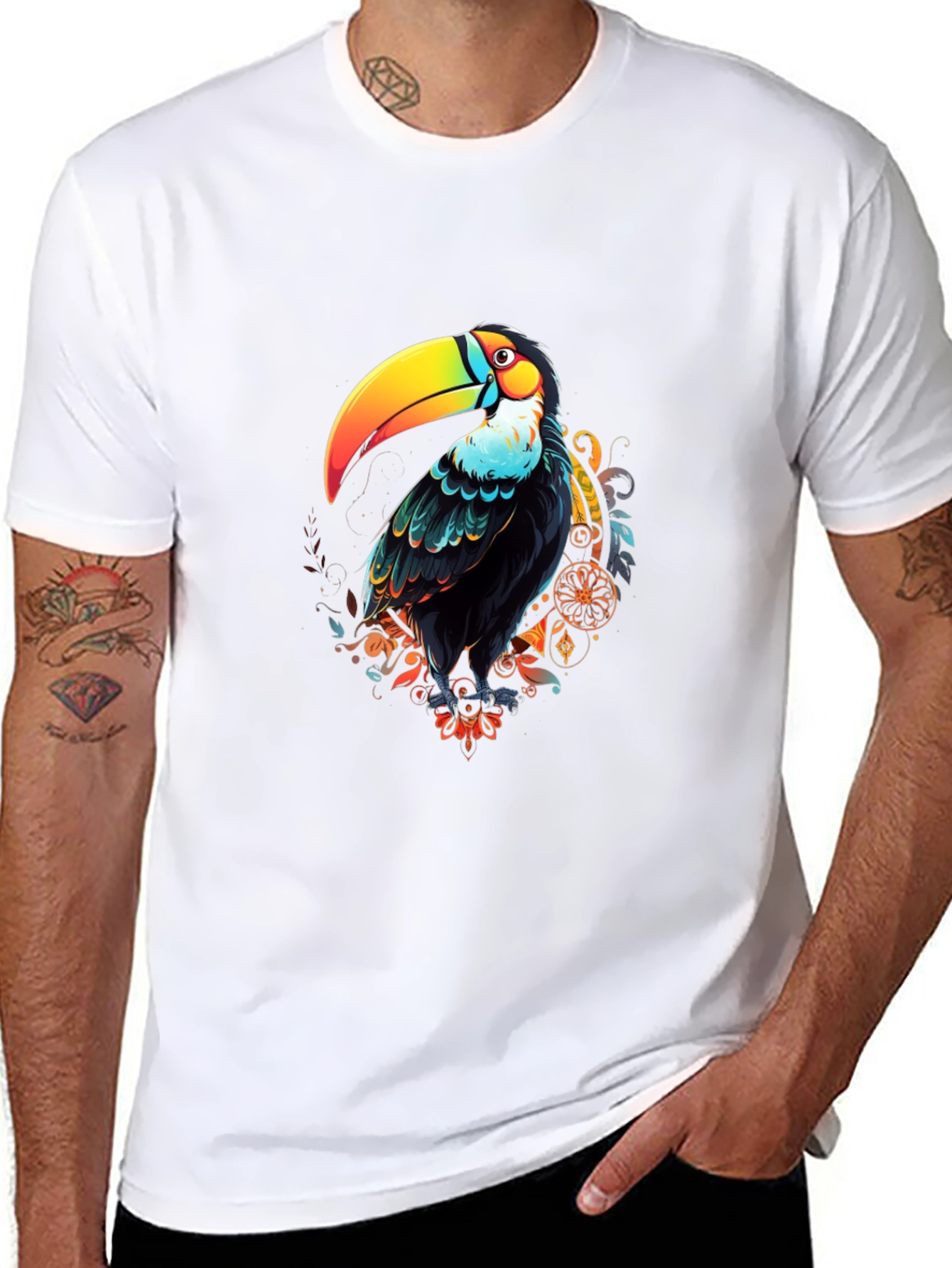 Toucan Graphic T-Shirt - Tropical Bird Design