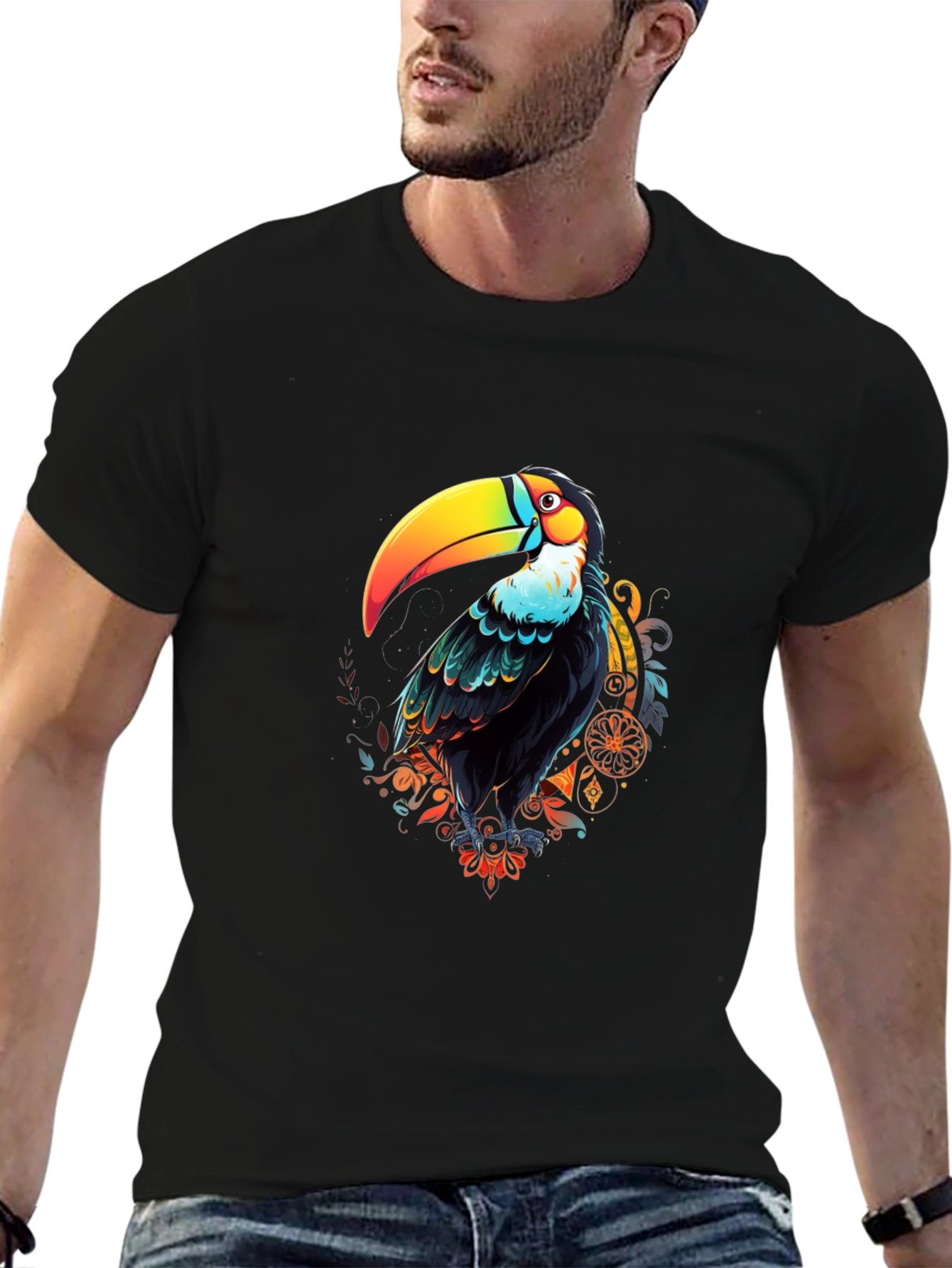 Toucan Graphic T-Shirt - Tropical Bird Design