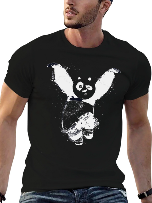 Kung Fu Panda Graphic Black T-Shirt