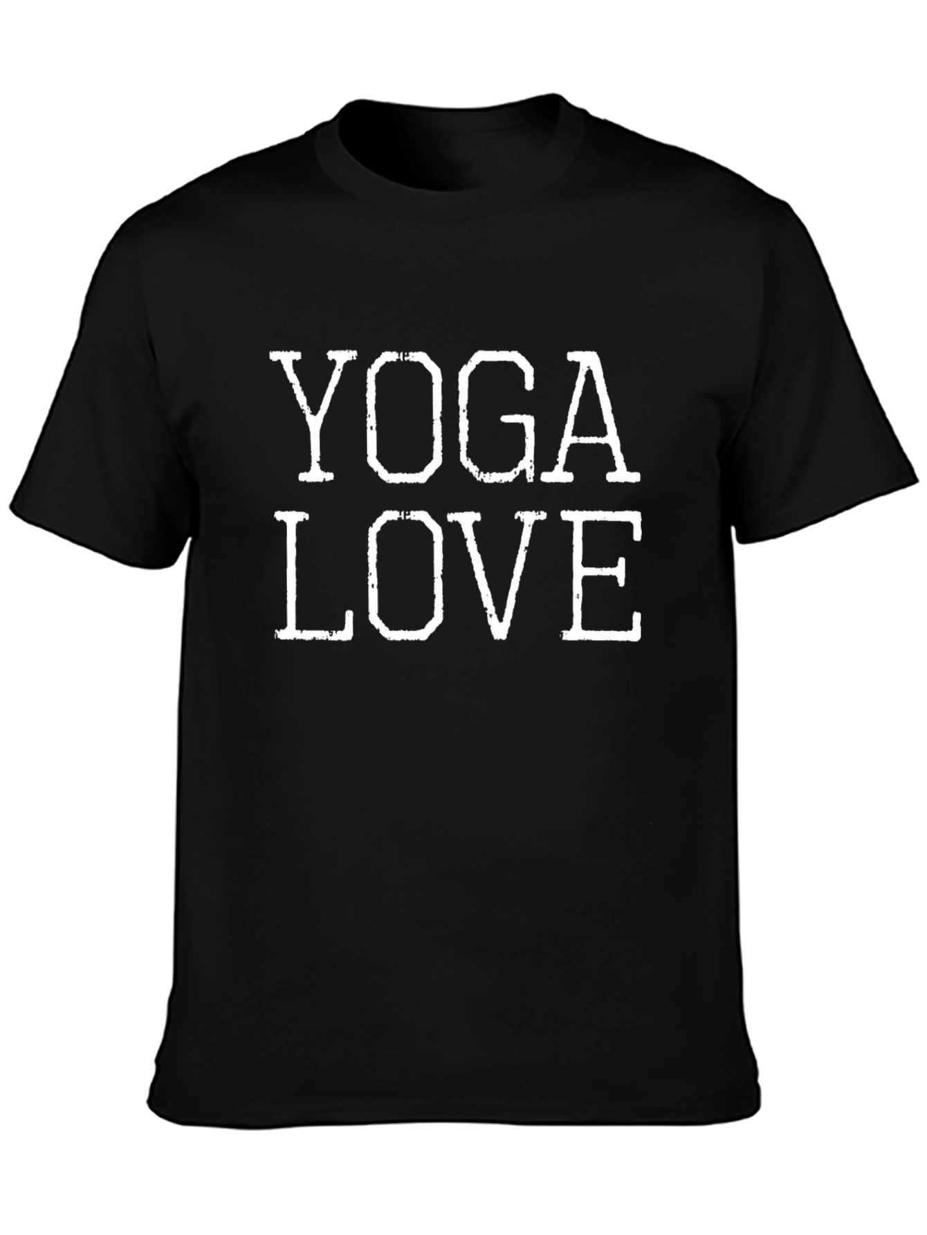 Yoga Love Graphic Tee - Black Cotton Blend