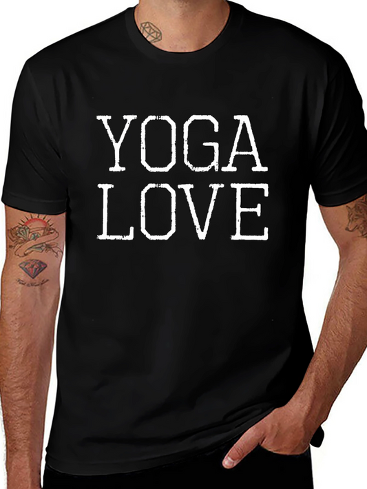 Yoga Love Graphic Tee - Black Cotton Blend