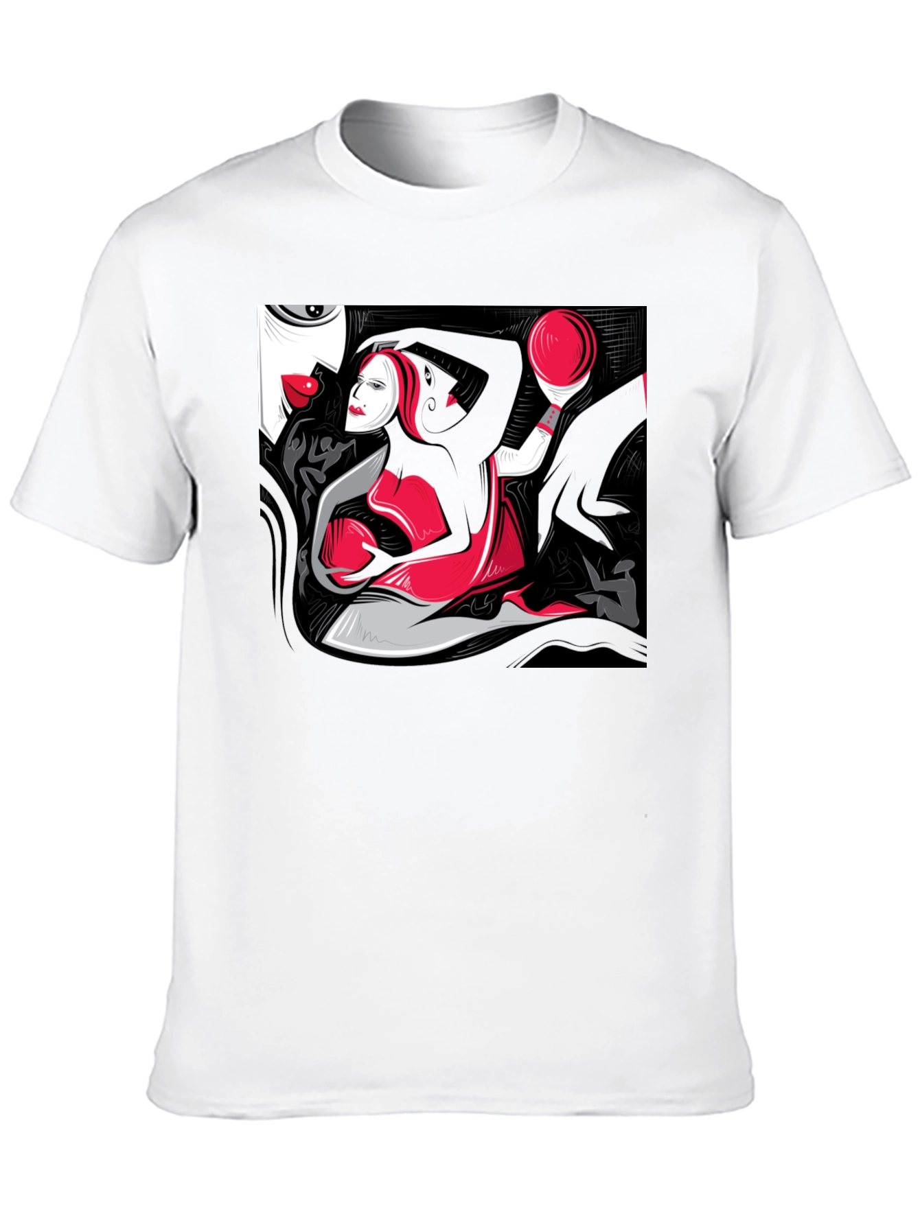 Abstract Art Graphic Tee - Modern Style Shirt