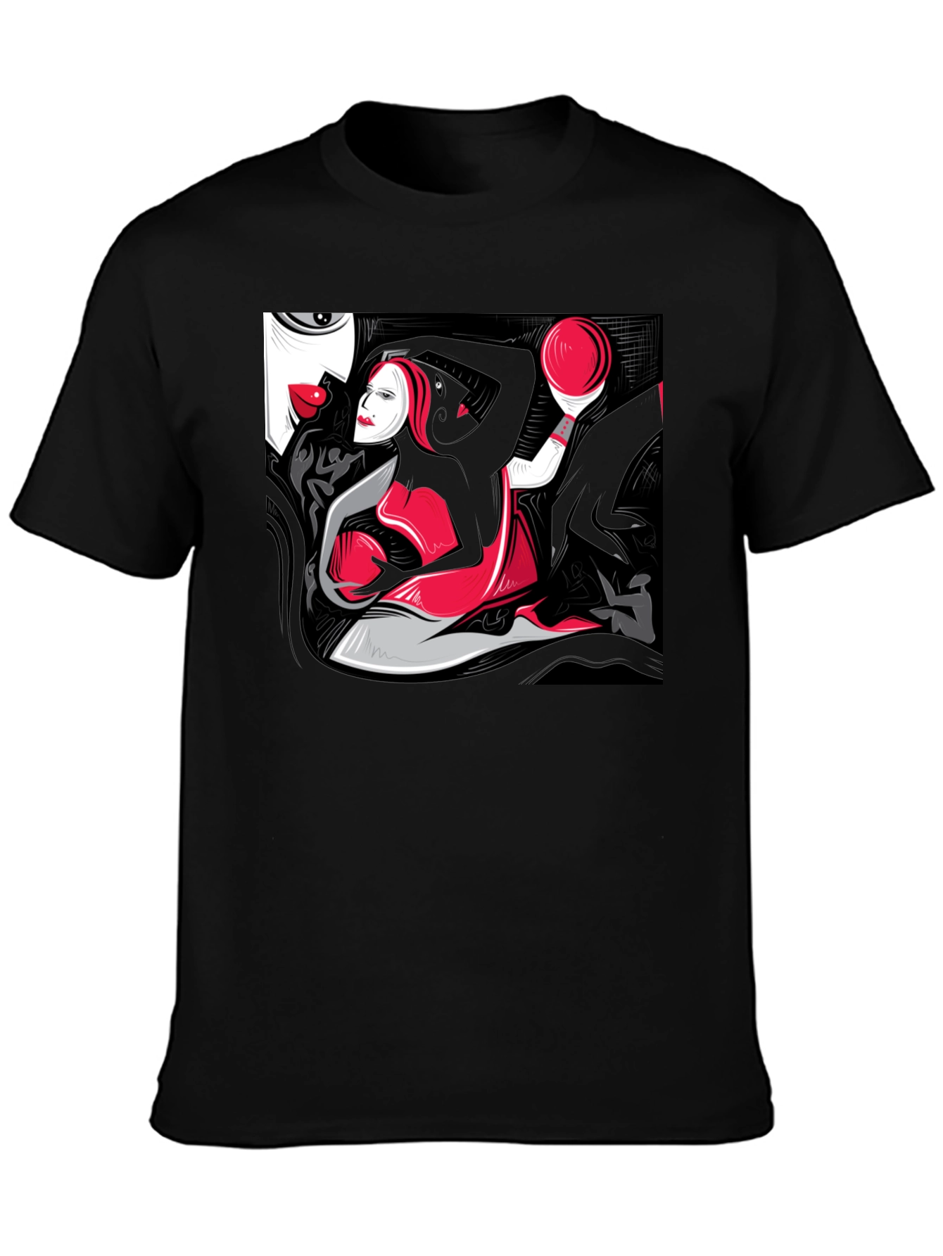 Abstract Art Graphic Tee - Modern Style Shirt