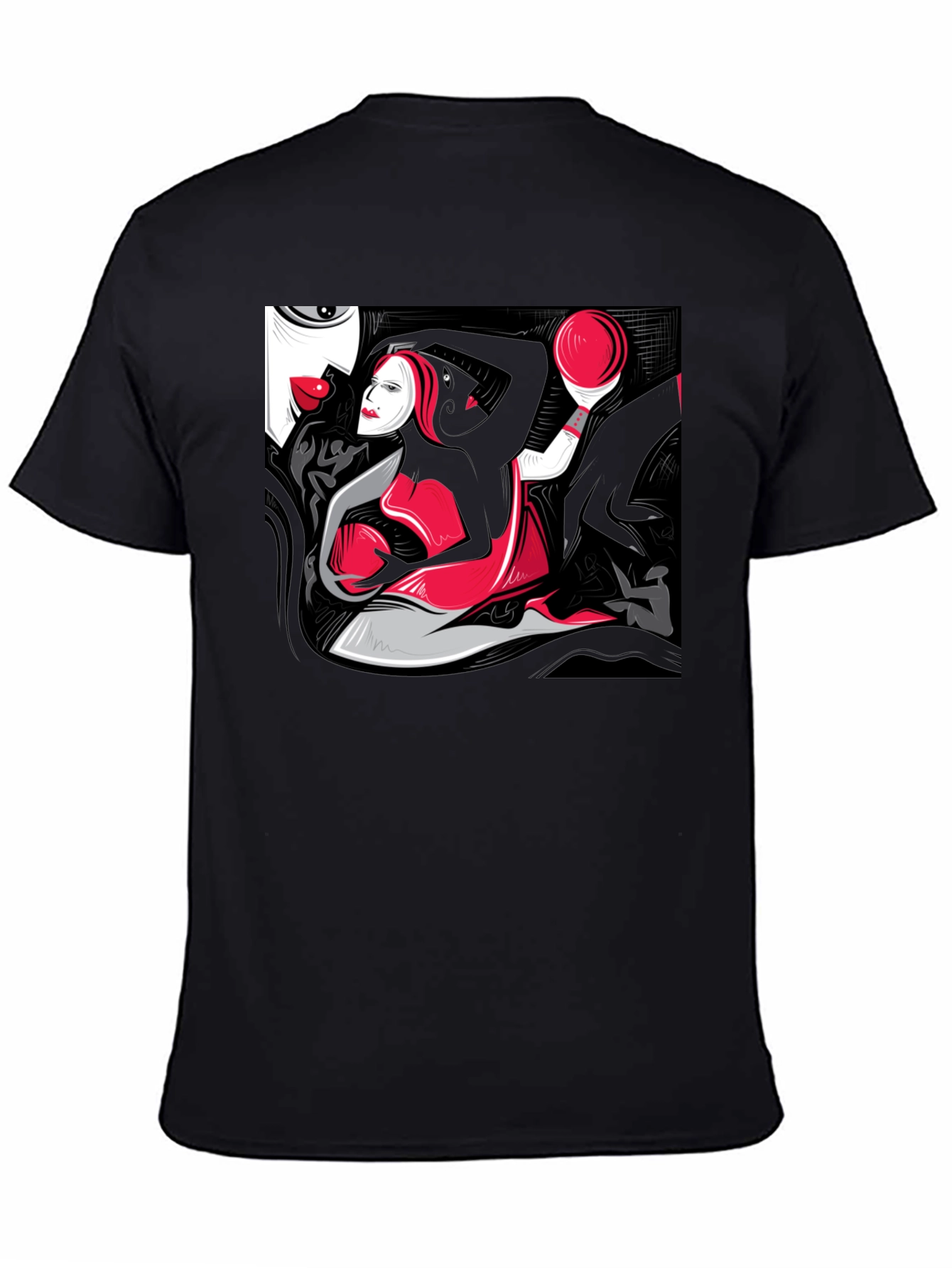 Abstract Art Graphic Tee - Modern Style Shirt