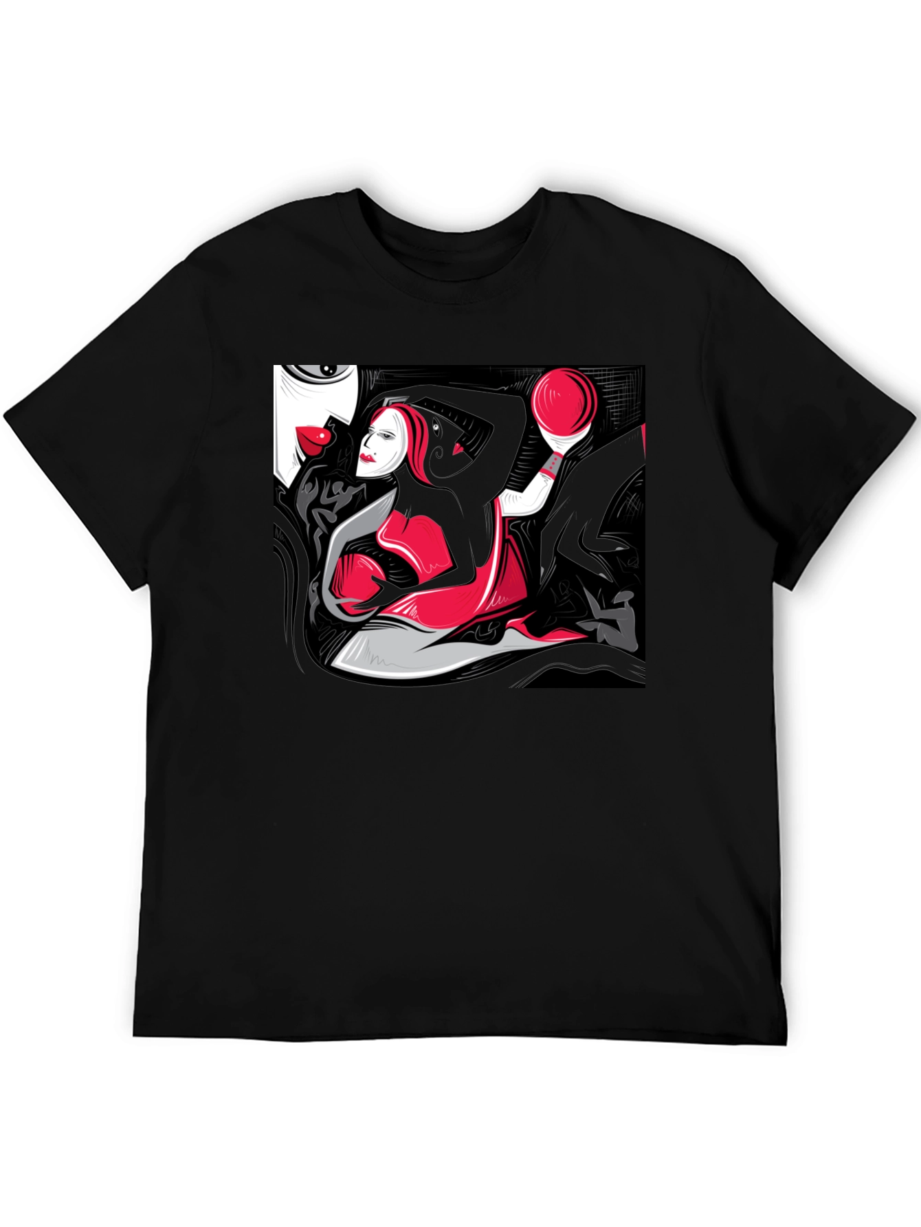 Abstract Art Graphic Tee - Modern Style Shirt