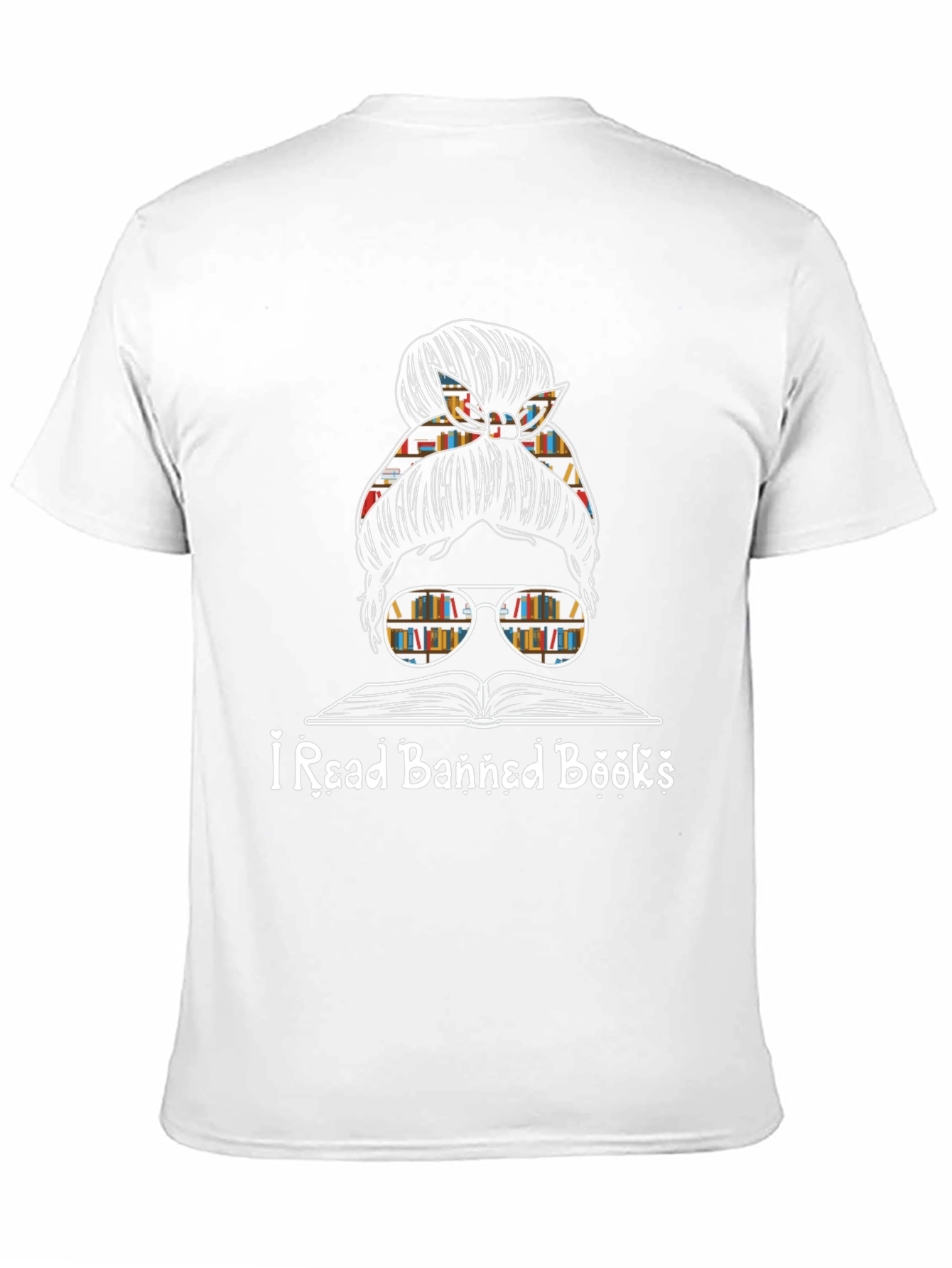 I Read Banned Books Messy Bun T-Shirt