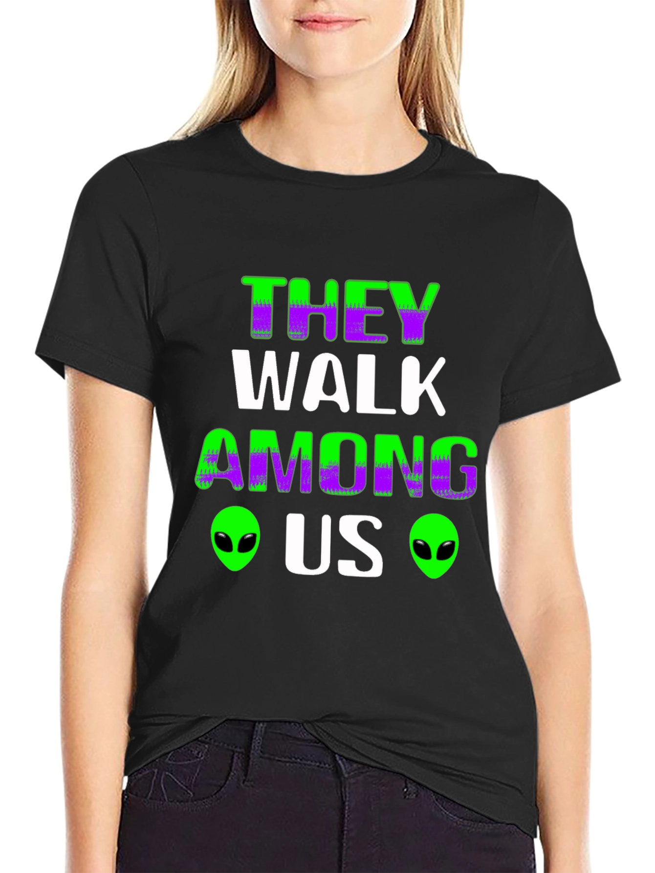 They Walk Among Us Alien Graphic T-Shirt