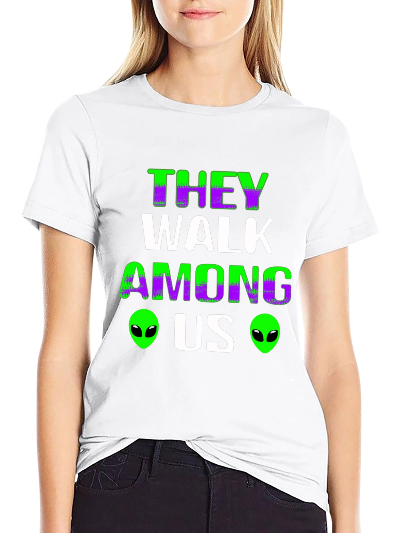 They Walk Among Us Alien Graphic T-Shirt