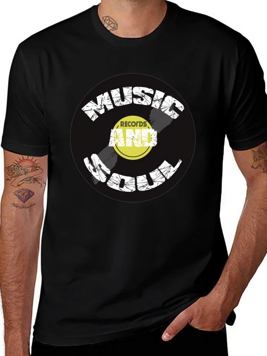 Music and Soul Black Graphic Tee