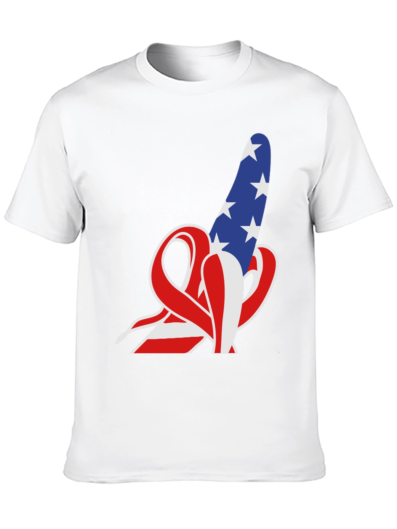 American Flag Rude Finger Gesture T-Shirt