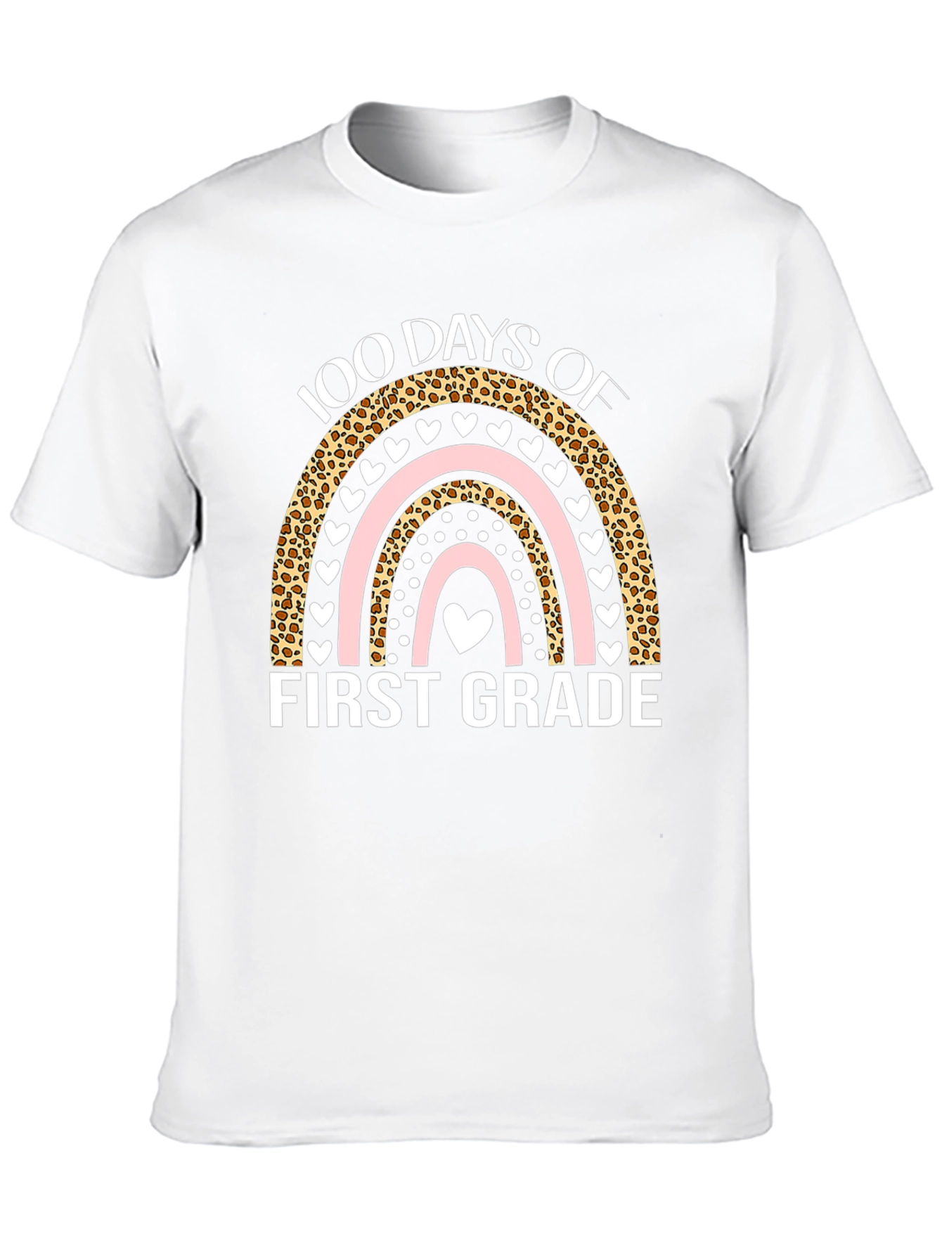 100 Days of First Grade T-Shirt - Rainbow Design