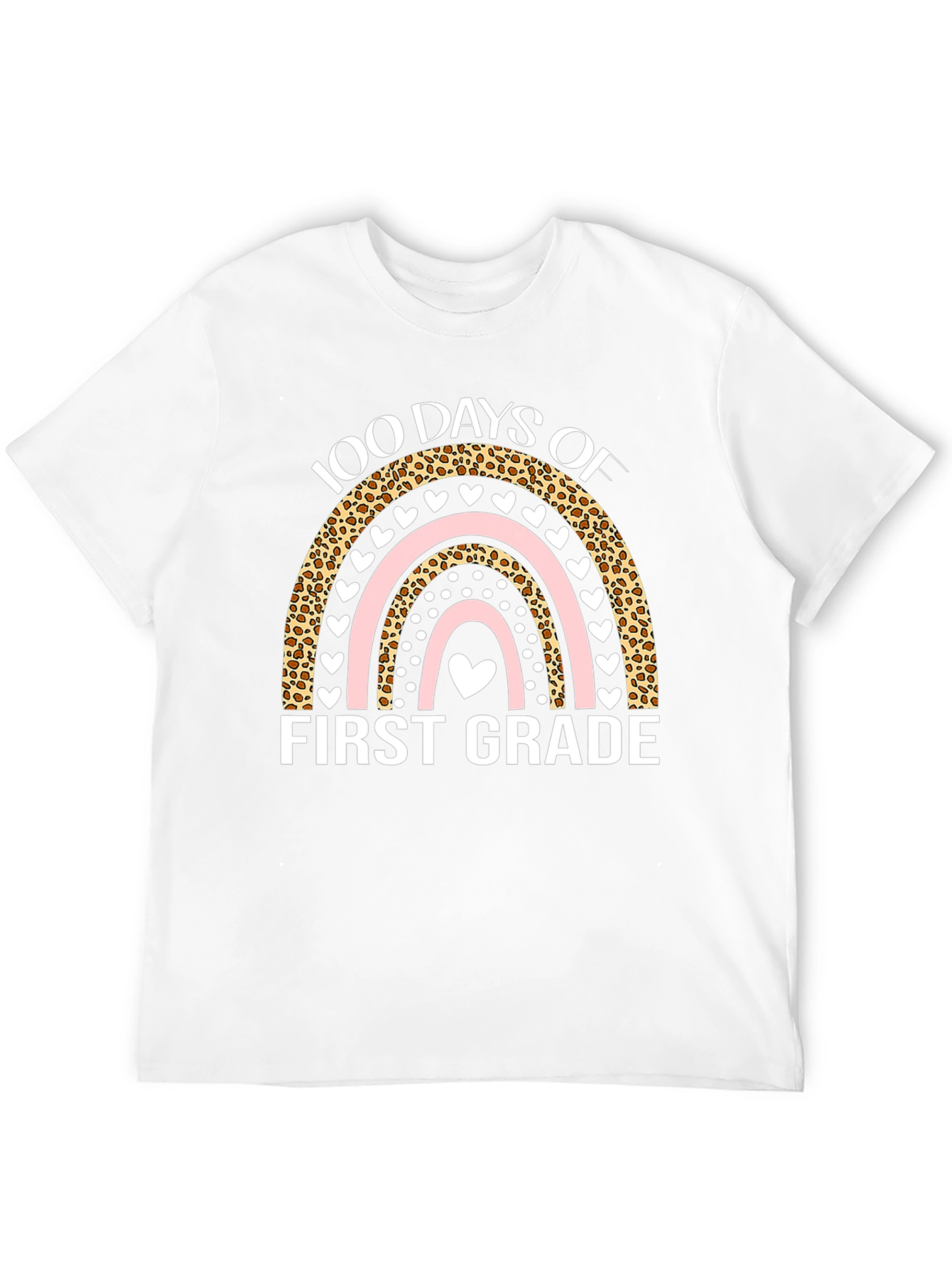 100 Days of First Grade T-Shirt - Rainbow Design