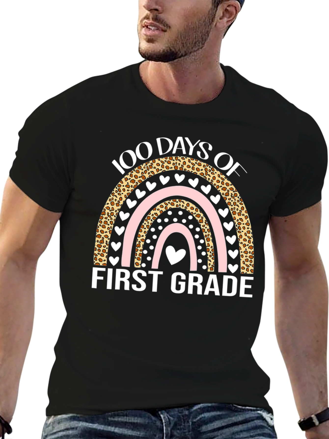 100 Days of First Grade T-Shirt - Rainbow Design