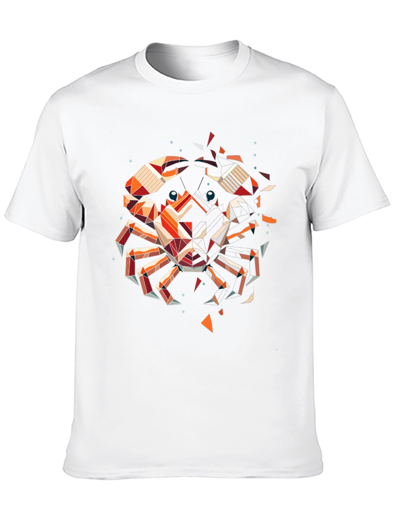 Geometric Crab Graphic Tee - Black