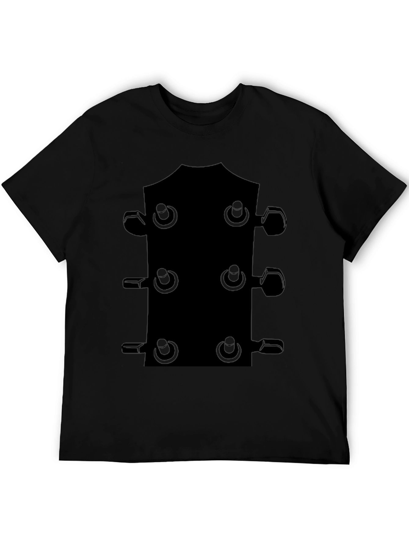 Guitar Headstock T-Shirt - Black Music Tee