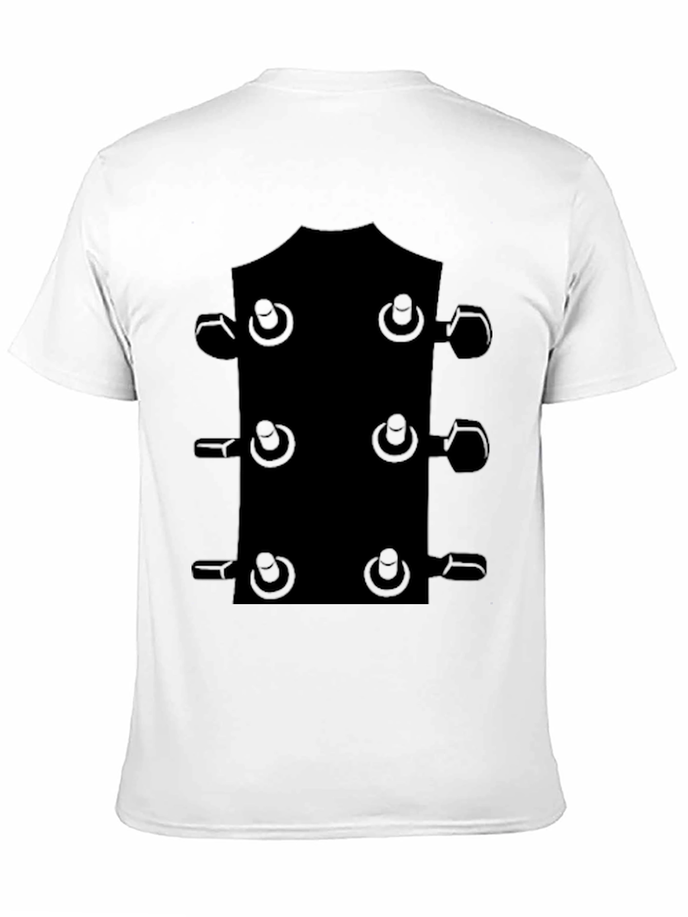 Guitar Headstock T-Shirt - Black Music Tee