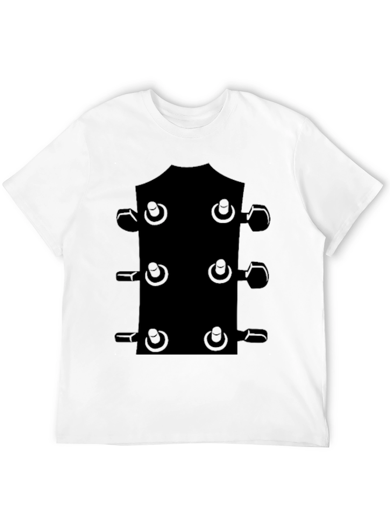 Guitar Headstock T-Shirt - Black Music Tee