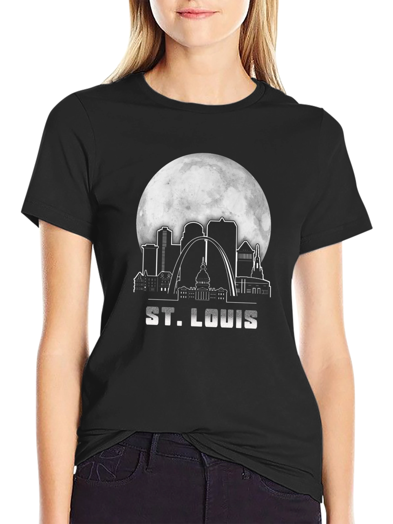 St. Louis Skyline Black Graphic Tee