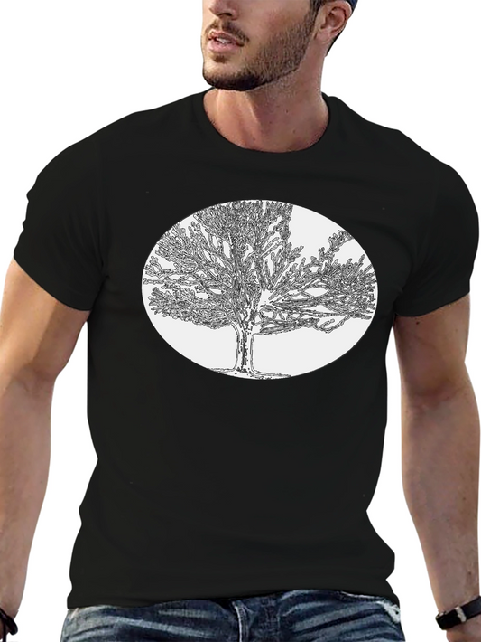 Tree Illustration Black Tee