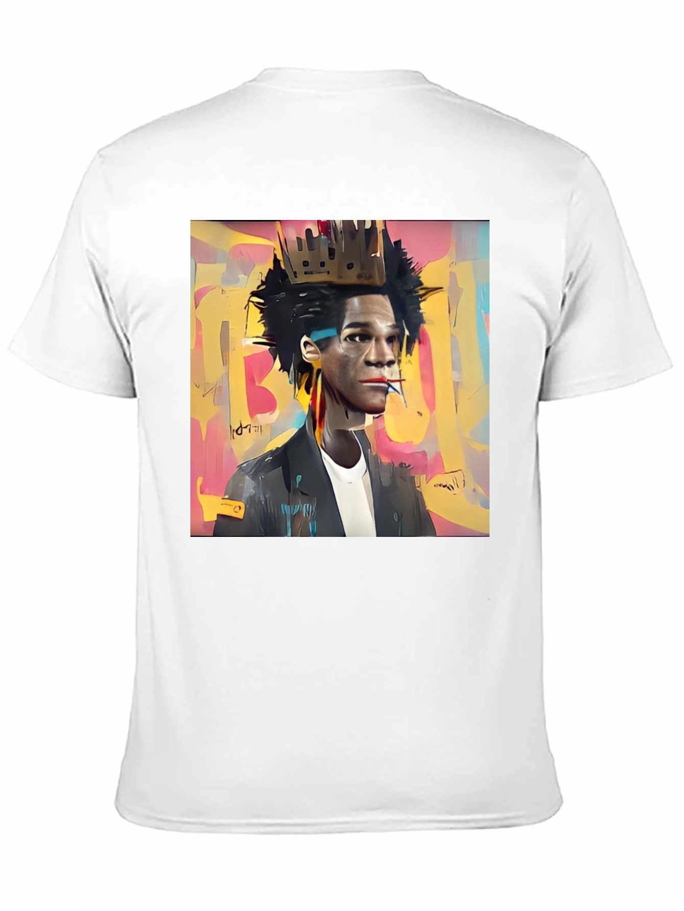 Basquiat Crown Graphic Tee - Stylish Art T-Shirt