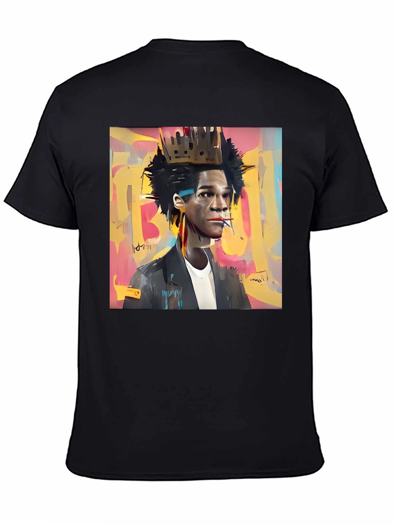 Basquiat Crown Graphic Tee - Stylish Art T-Shirt