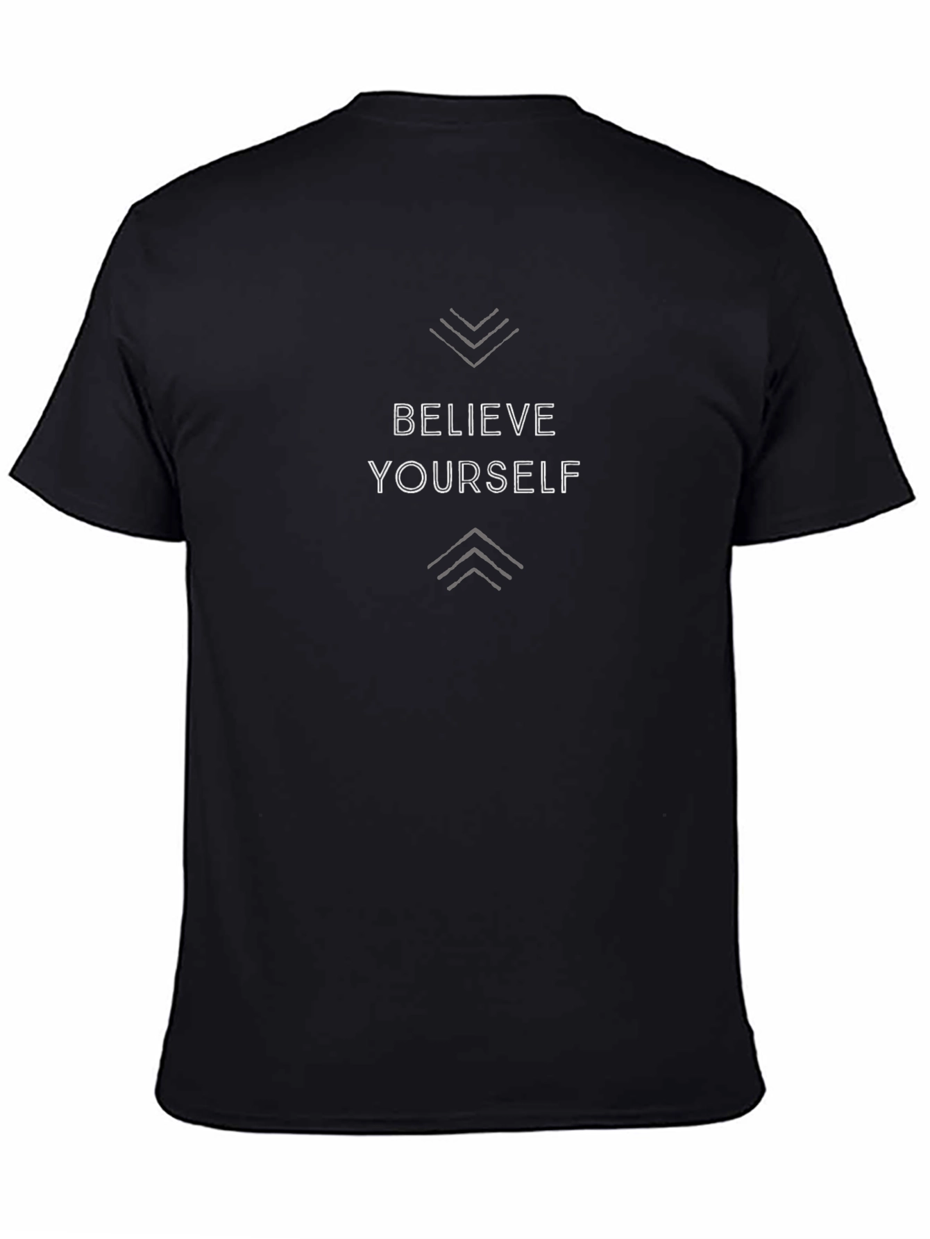 Believe Yourself Graphic Black T-Shirt