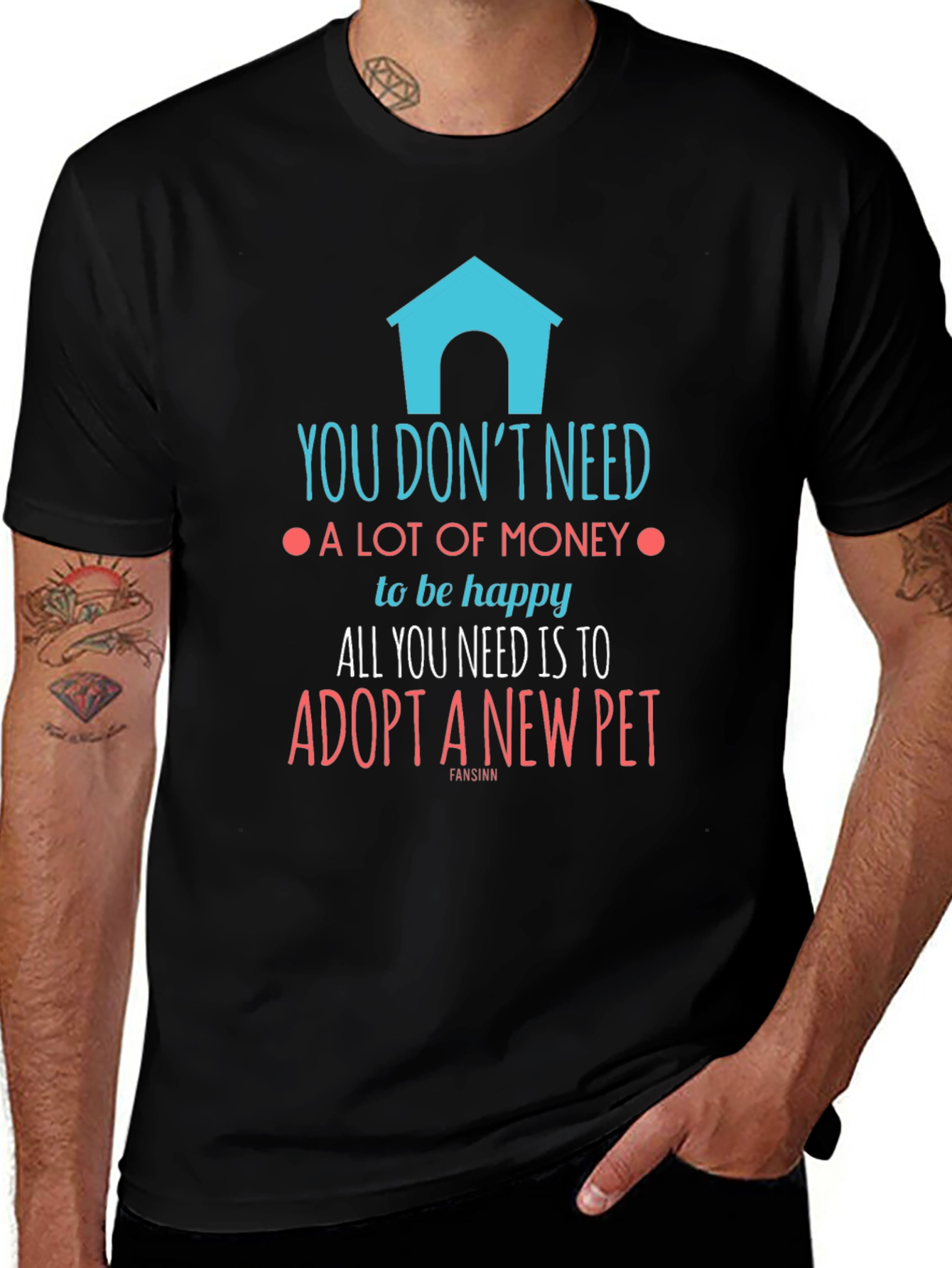 Adopt a Pet Graphic T-Shirt – “Love Doesn’t Have a Price Tag” Dog Lover Tee