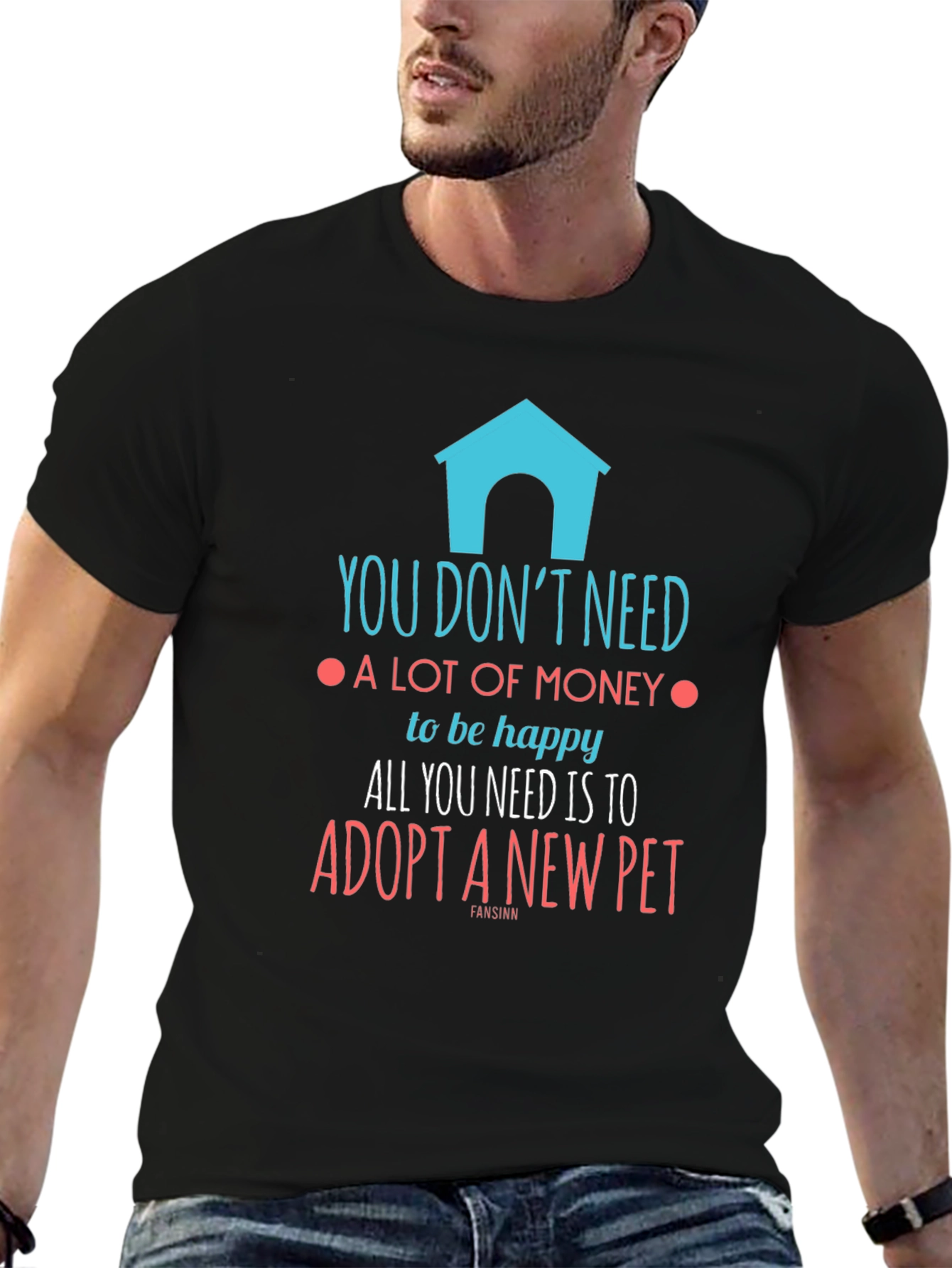 Adopt a Pet Graphic T-Shirt – “Love Doesn’t Have a Price Tag” Dog Lover Tee