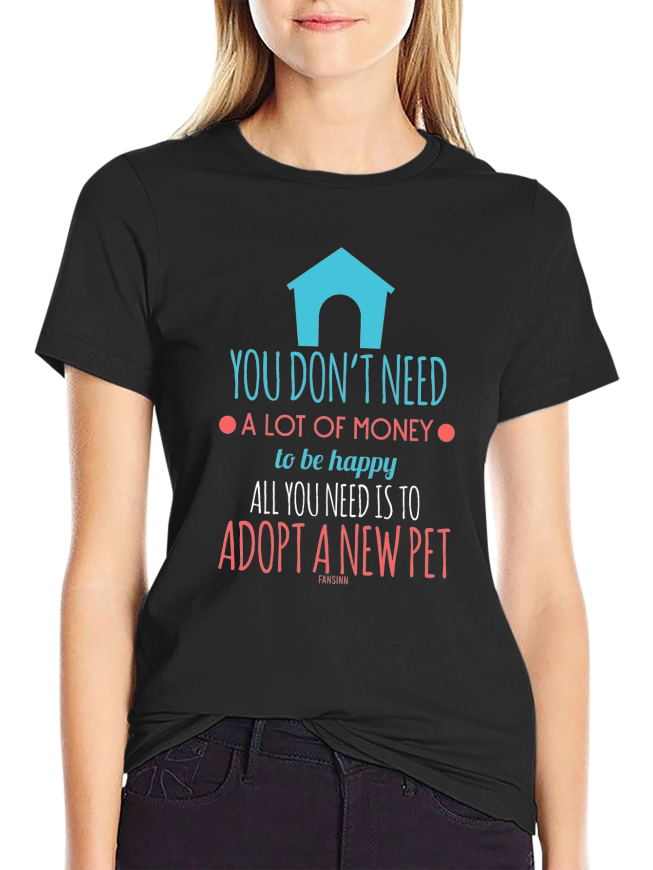 Adopt a Pet Graphic T-Shirt – “Love Doesn’t Have a Price Tag” Dog Lover Tee