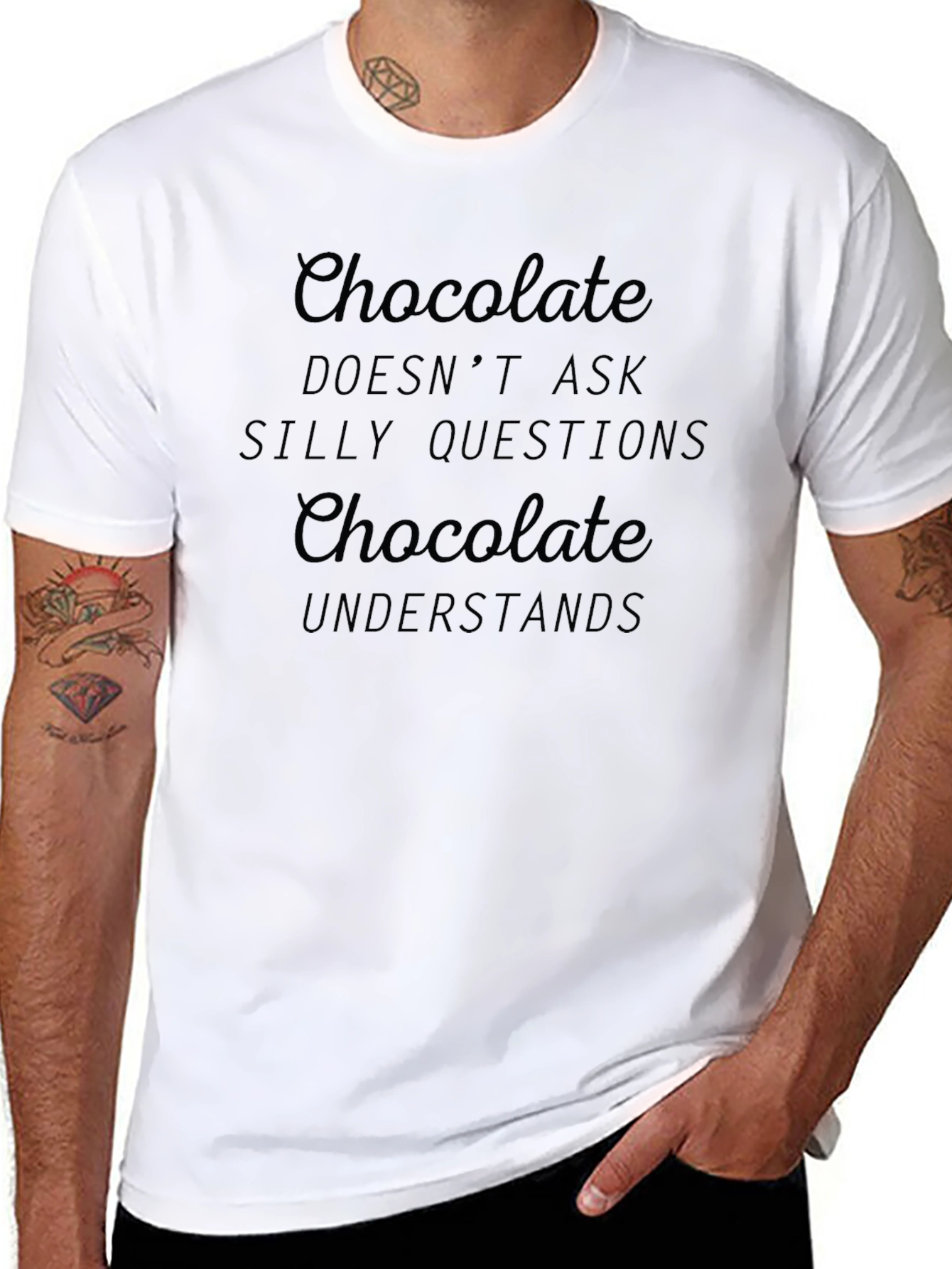 Chocolate Understands Black T-Shirt