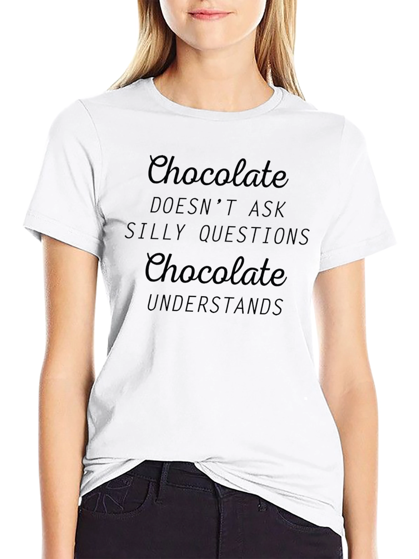 Chocolate Understands Black T-Shirt