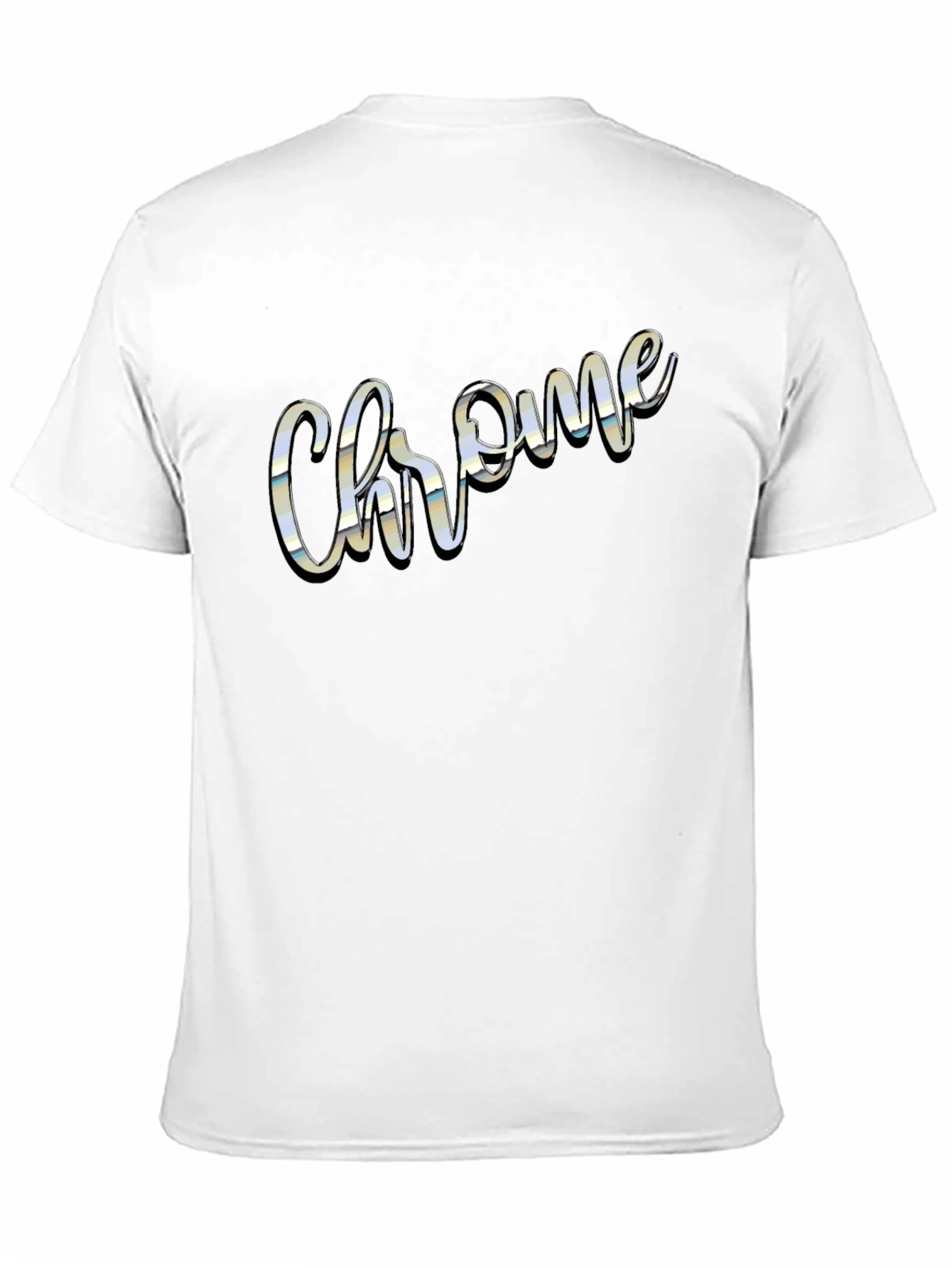 Chrome Script Word Graphic Black T-Shirt