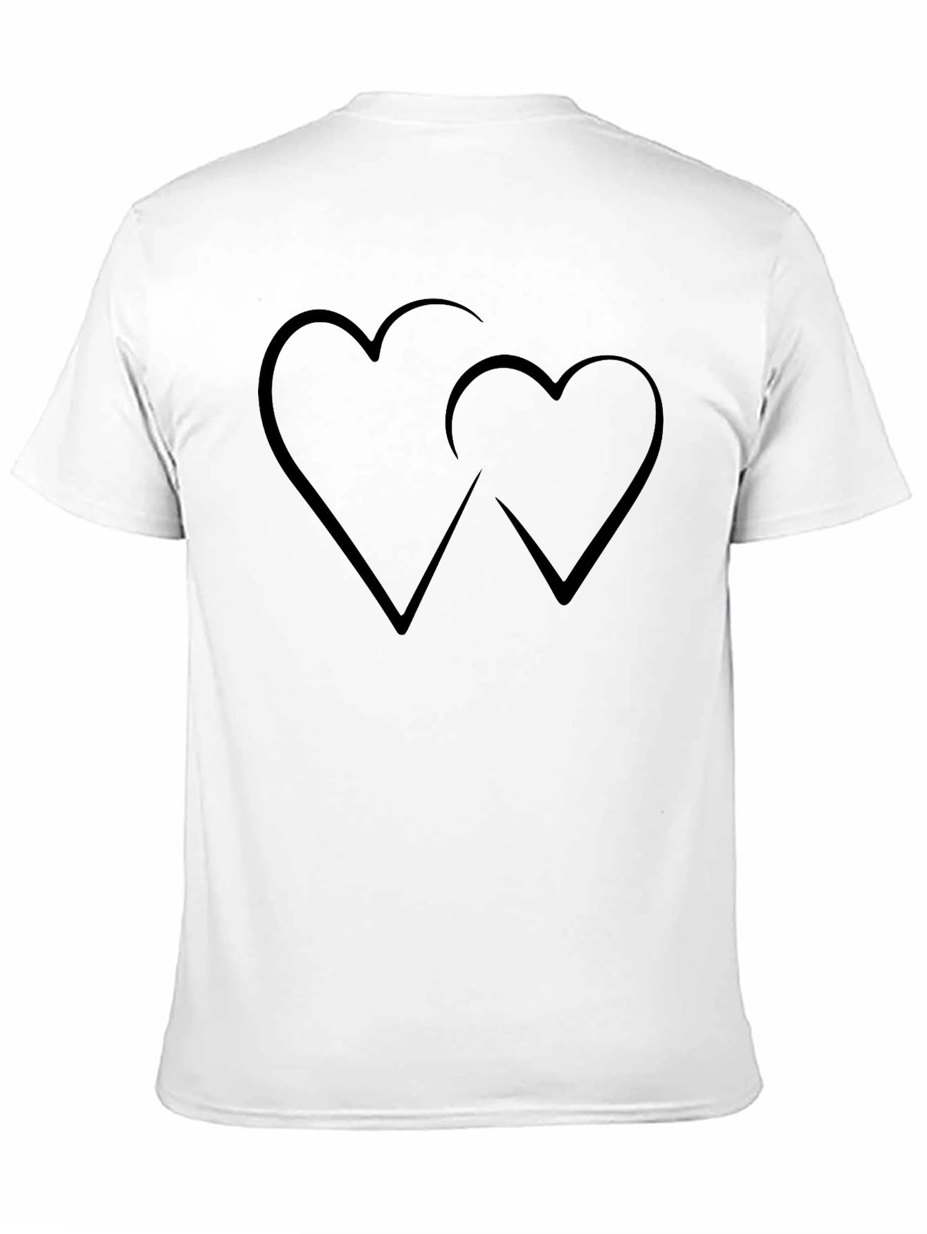 Heart Design Black T-Shirt