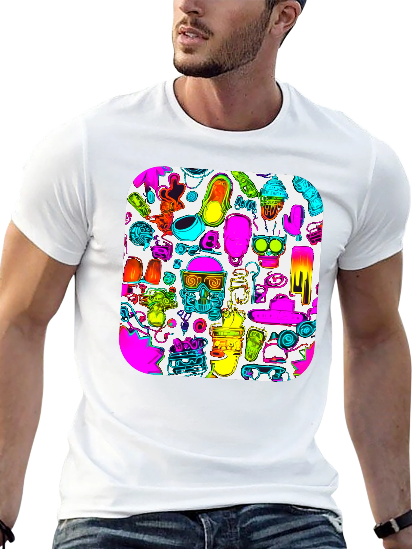 Vibrant Graphic Print T-Shirt