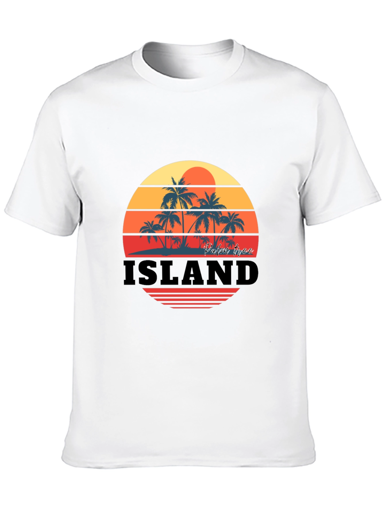 Island Palm Tree Sunset Graphic Tee
