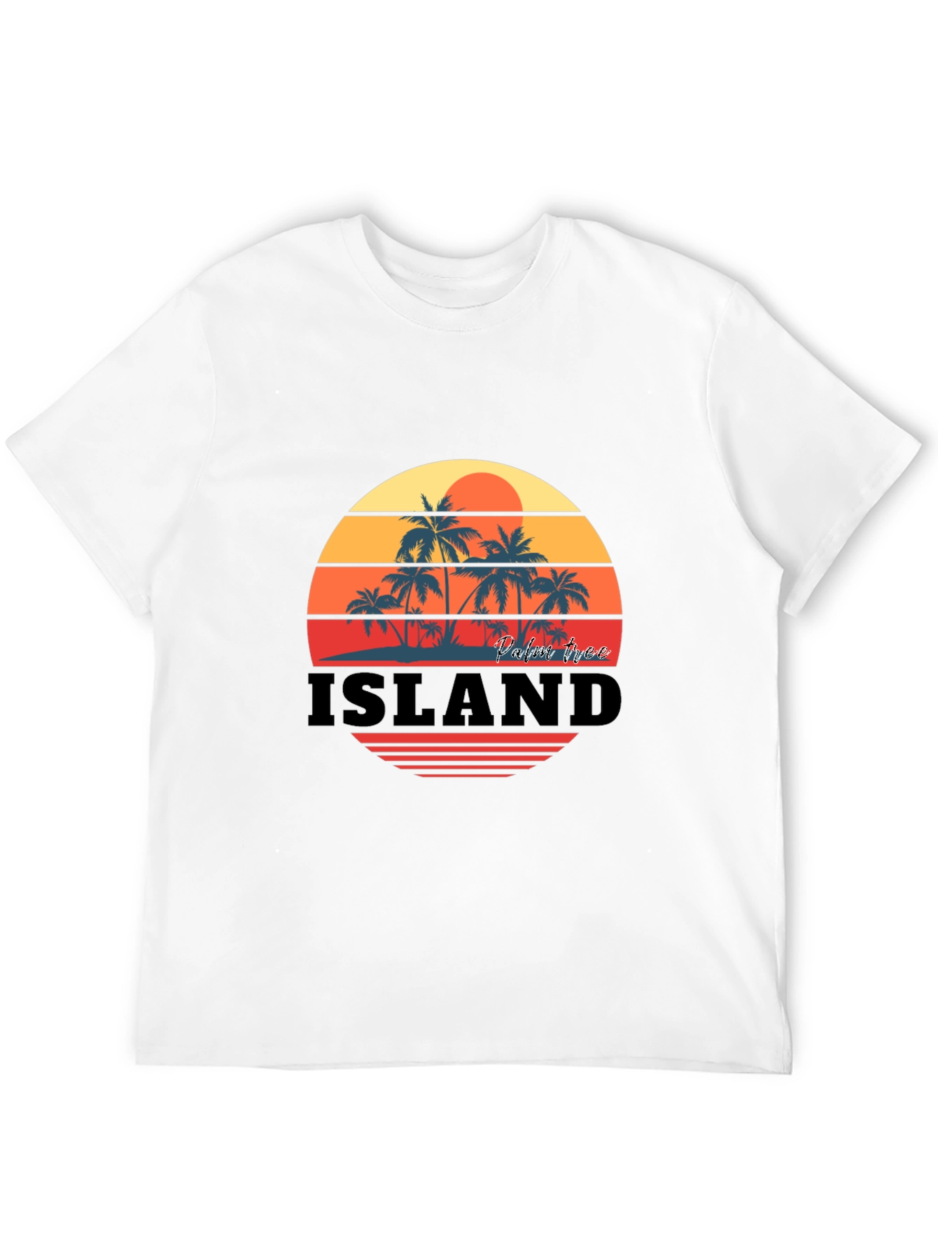 Island Palm Tree Sunset Graphic Tee