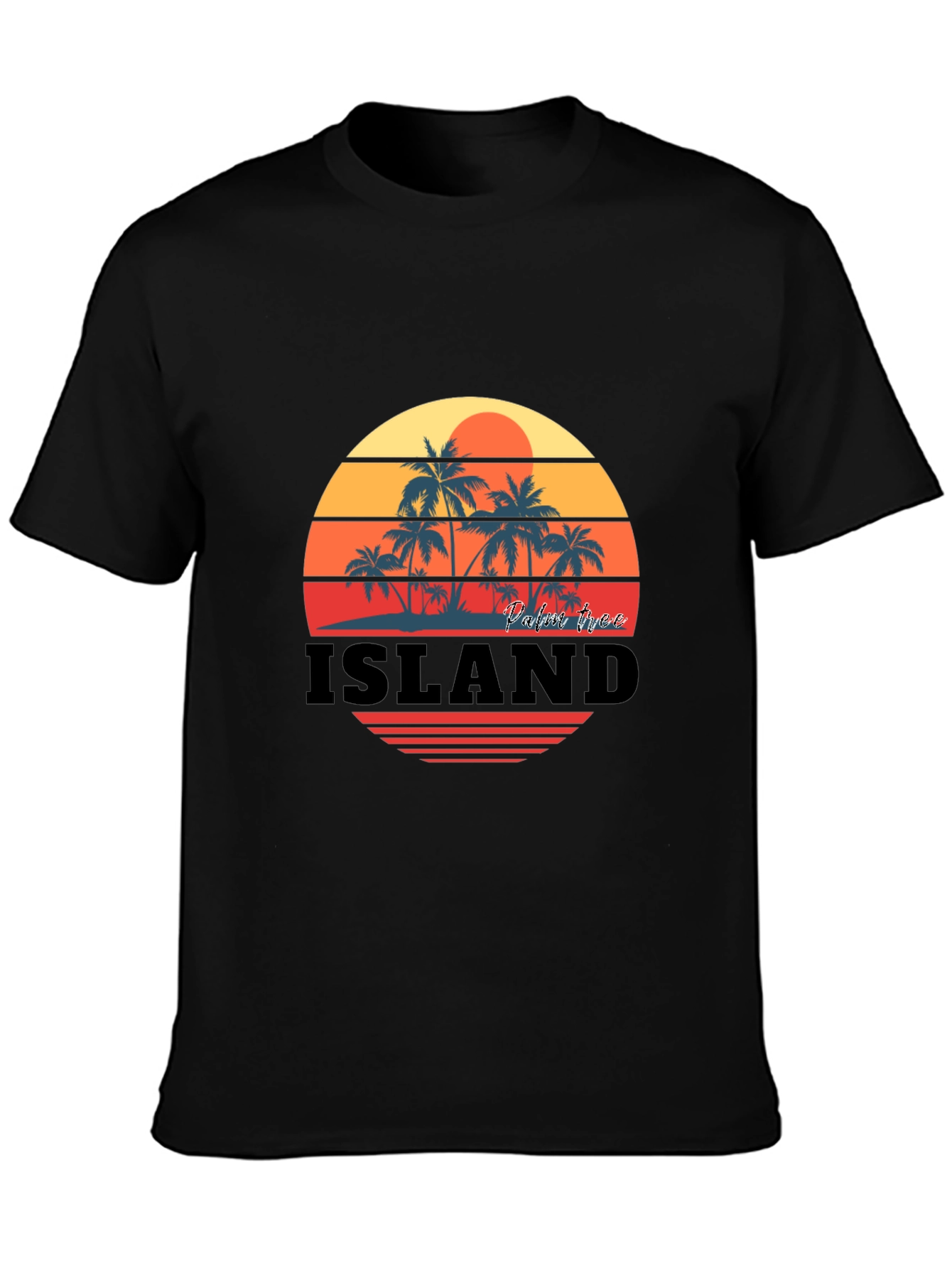 Island Palm Tree Sunset Graphic Tee