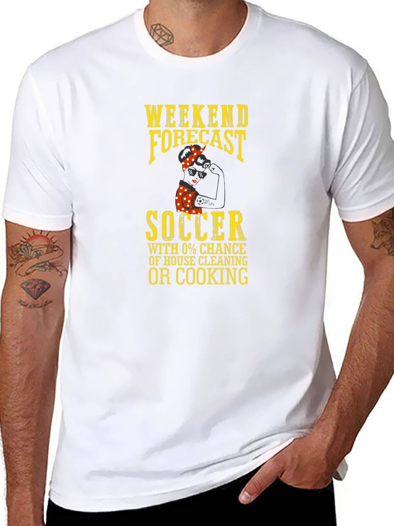 Weekend Forecast Soccer T-Shirt - No Cooking!