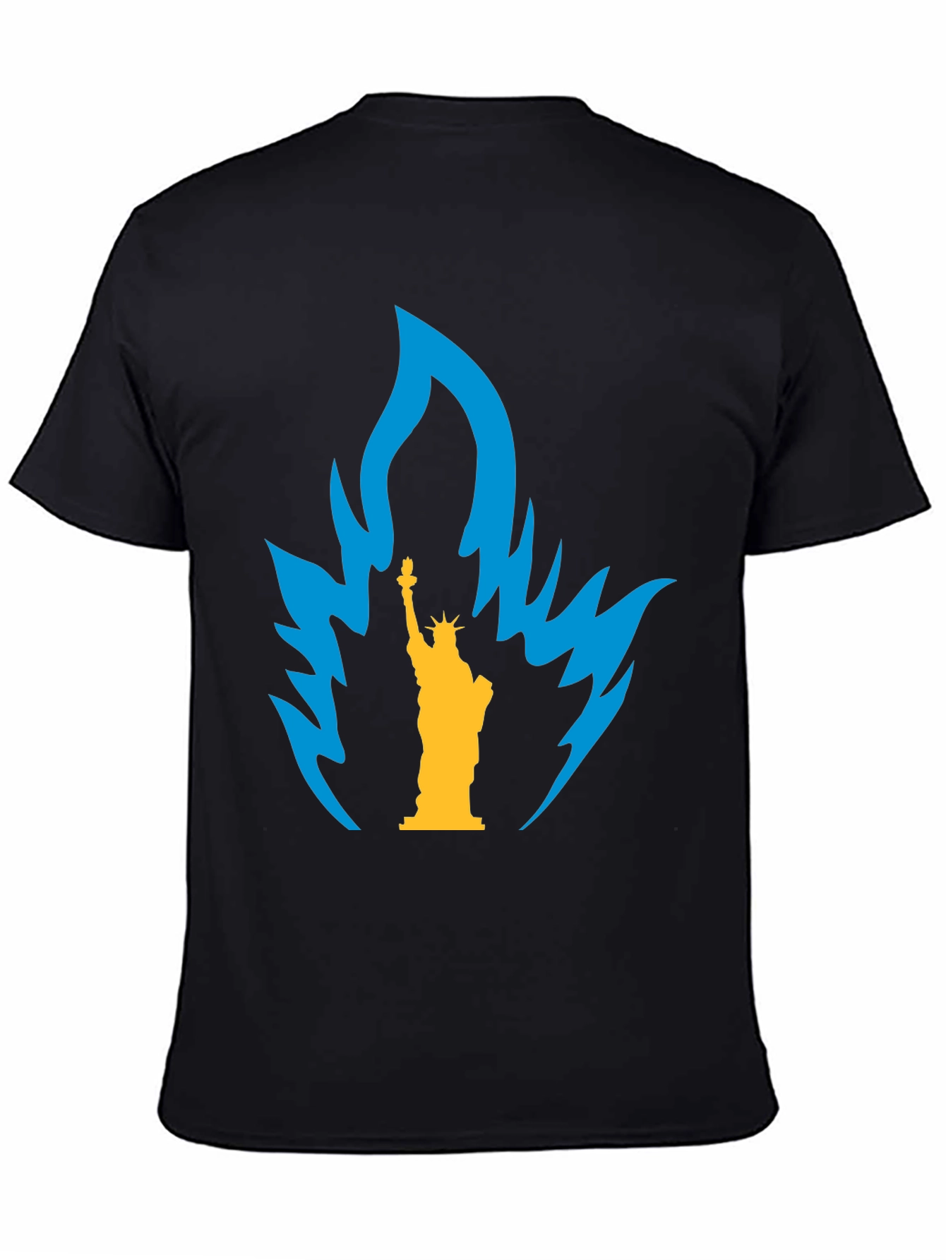 Statue of Liberty Flame Graphic Tee - Black