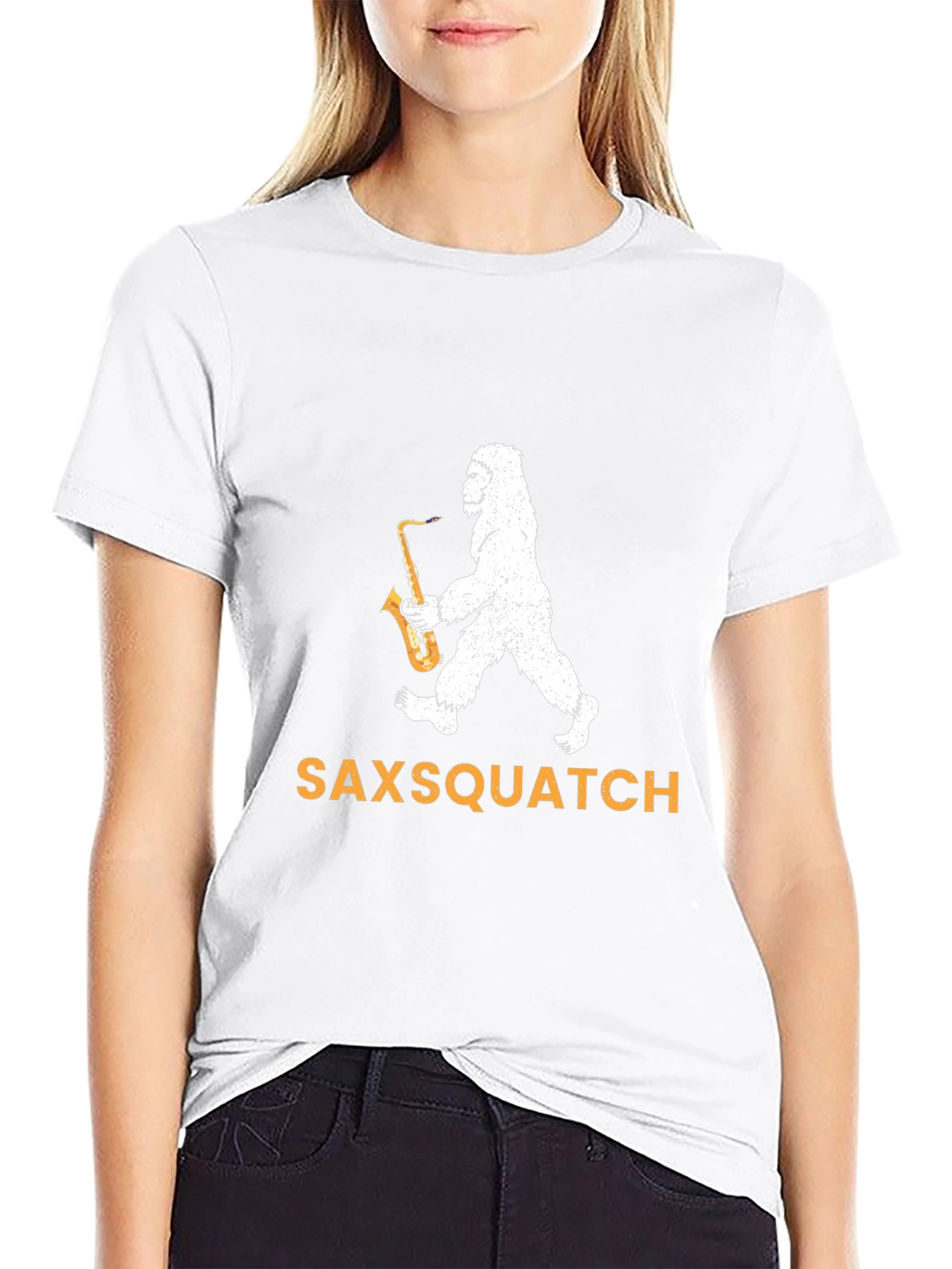 Saxsquatch Graphic Tee - Bigfoot Saxophone T-Shirt